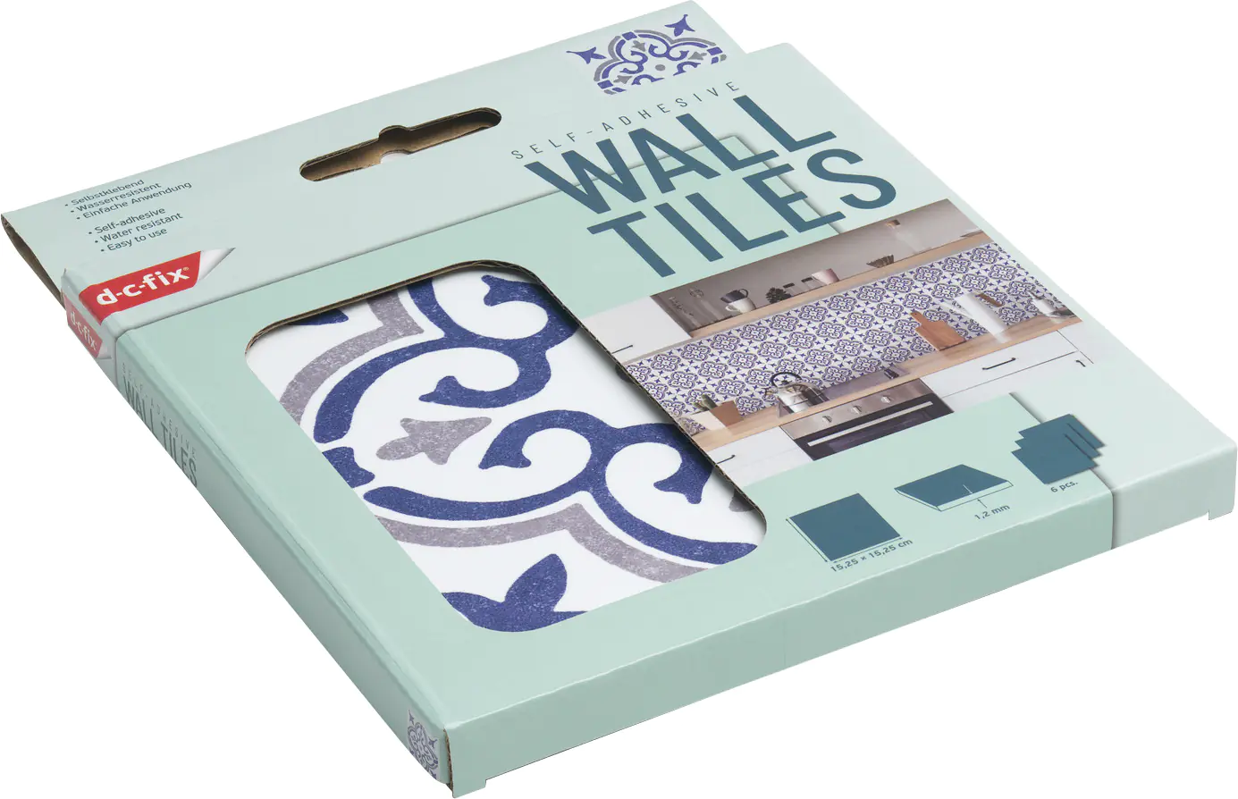 D-c-fix Wandfliesen selbstklebend Jamila blue 6er Set 15 x 15 cm D-c-fix Wandfliesen selbstklebend Jamila blue 6er Set 15 x 15 cm
