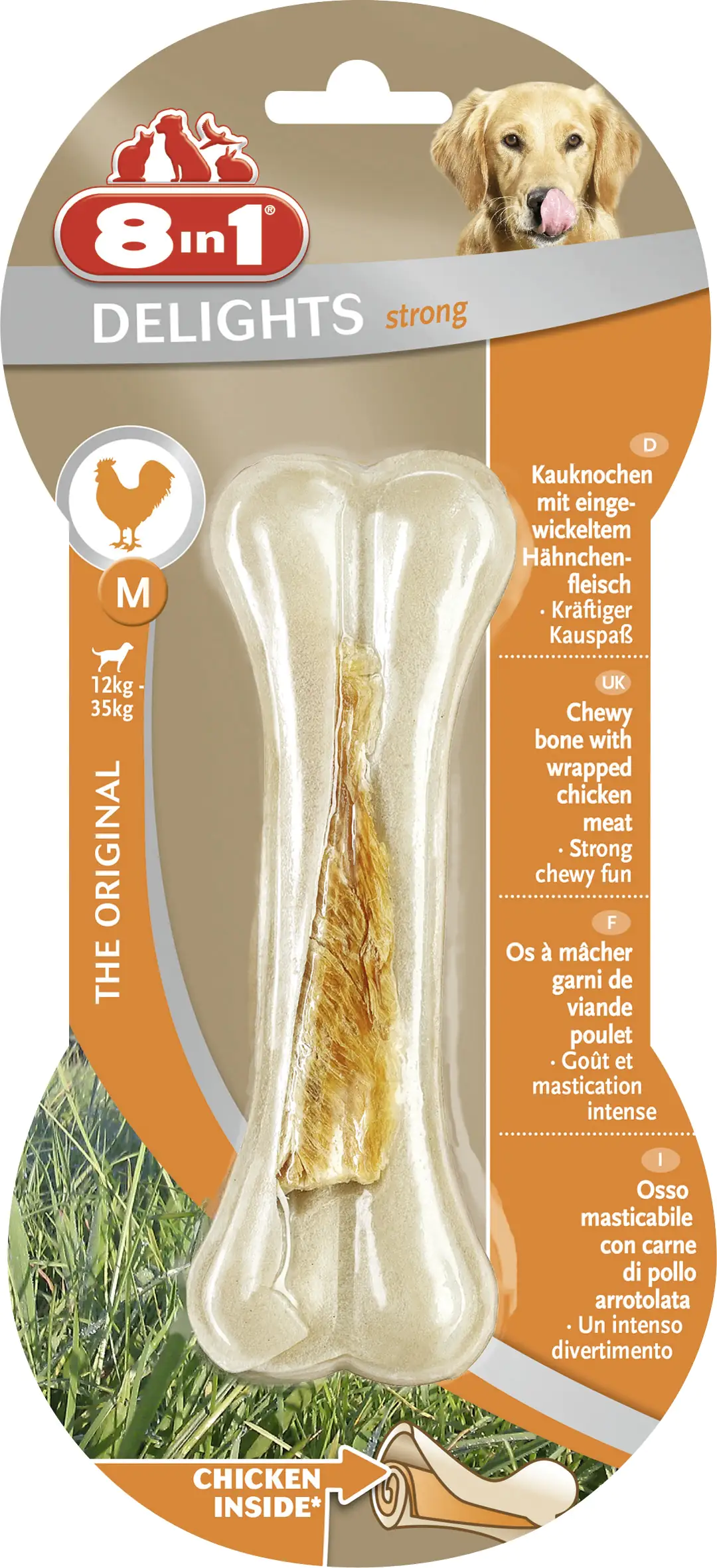 8in1 Delights Strong Kauknochen M - 1 Stück