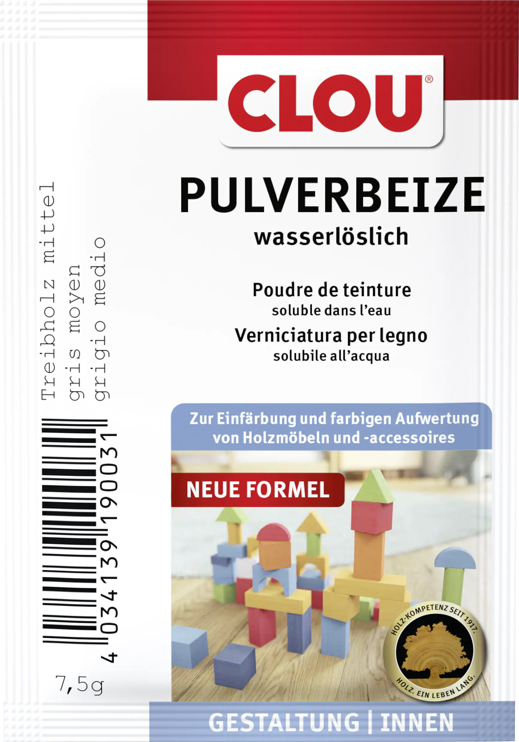 Clou Holzbeize 7,5 g treibholz mittel