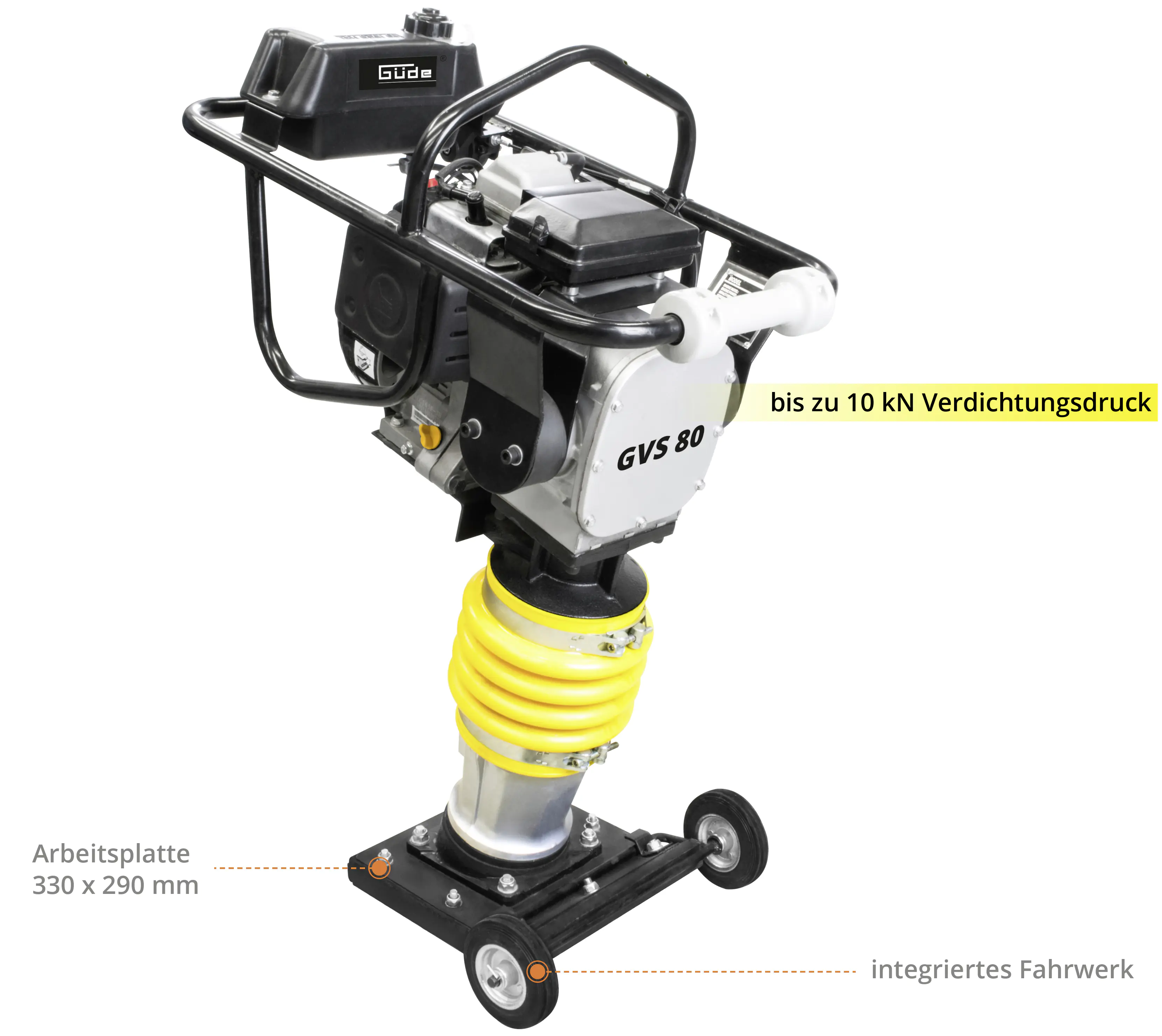 Güde Vibrationsstampfer GVS 80 4-Takt 3,2 kW 4,4 PS Benzin Güde Vibrationsstampfer GVS 80 4-Takt 3,2 kW 4,4 PS Benzin