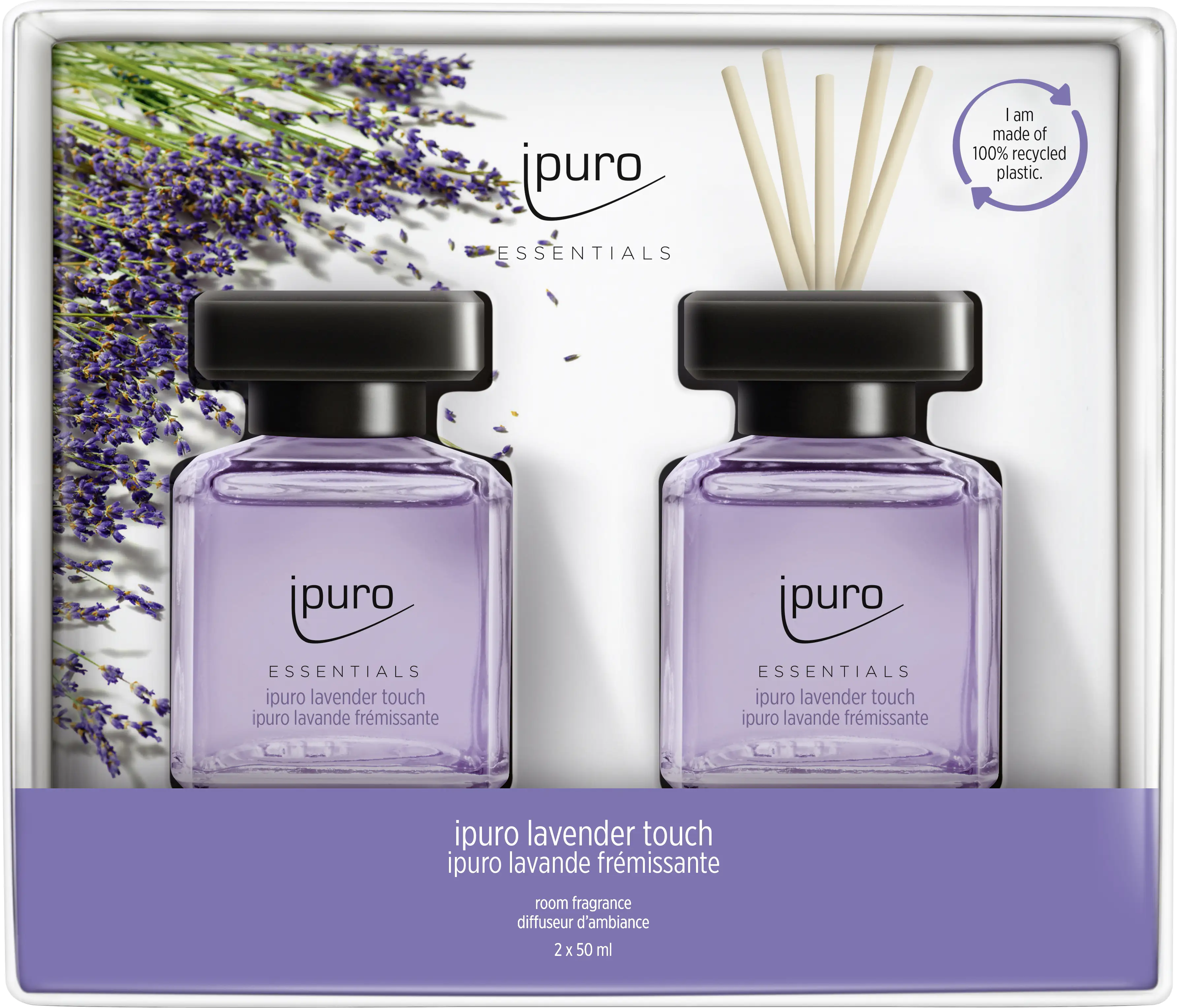 4051281982222 ipuro ESSENTIALS Raumduft Set Lavender Touch 2 x 50 ml