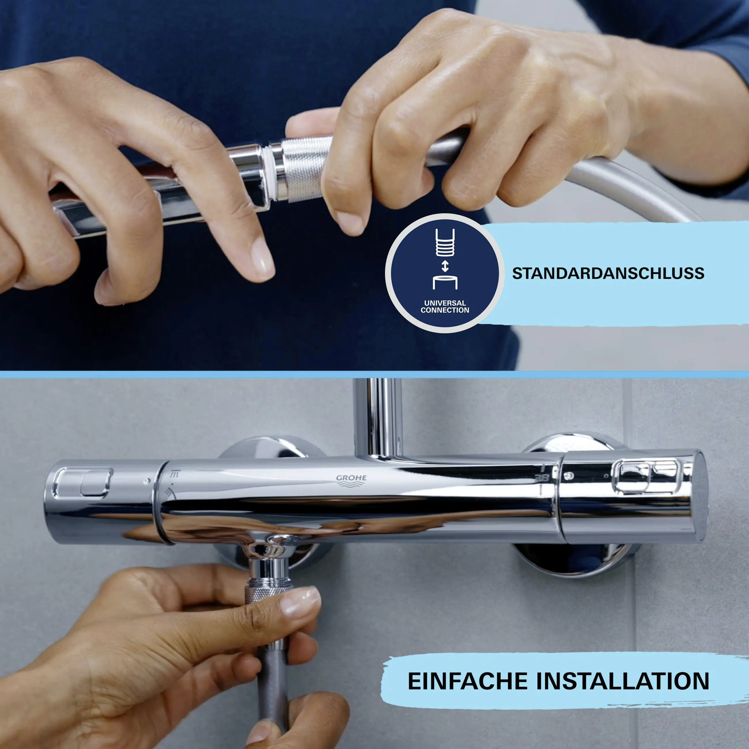 Grohe Handbrause 3 Strahlarten Vitalio Comfort 110 chrom