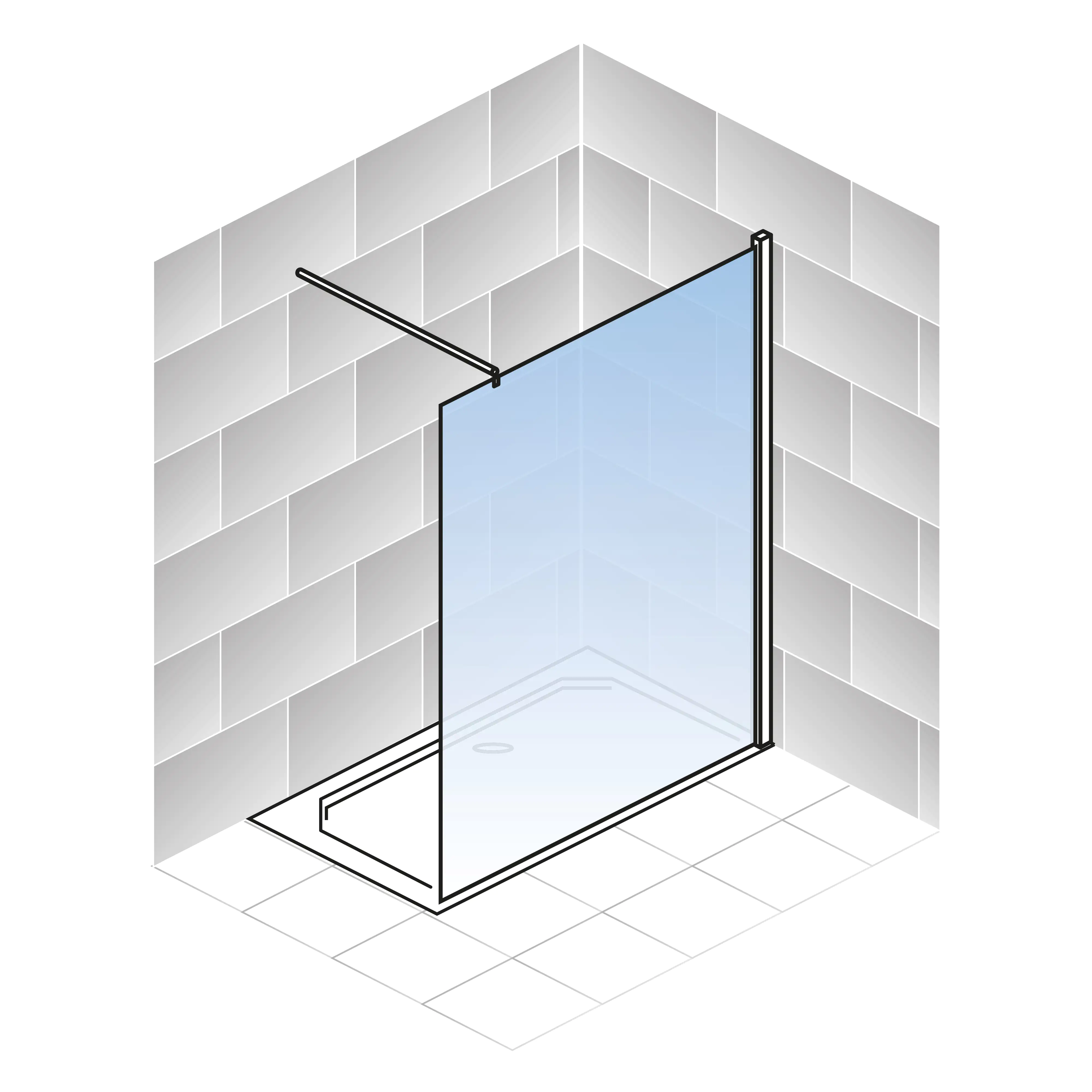 Schulte Walk In 100 x 190 cm Alexa Style 2.0