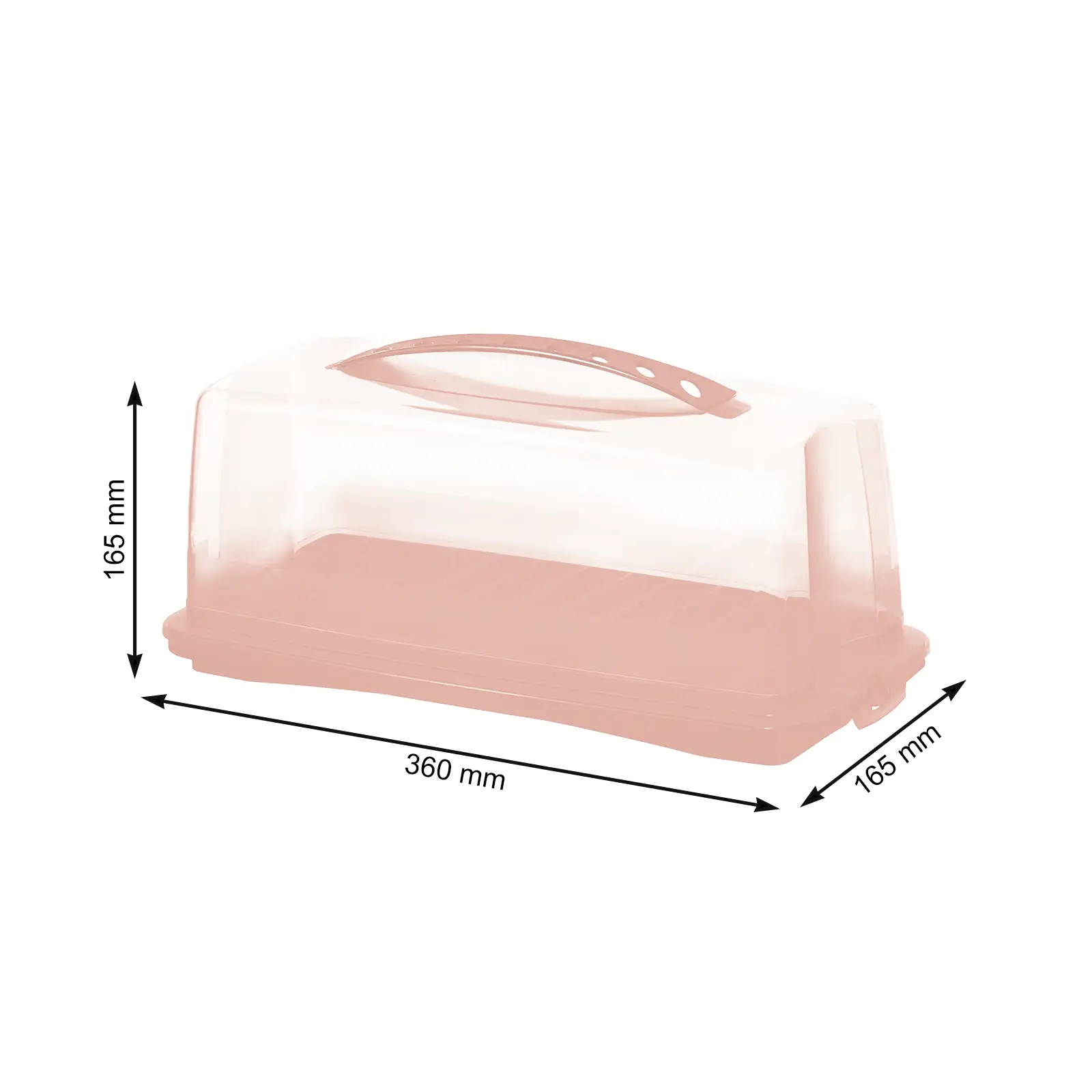 Rotho Kuchenbehälter Fresh Cake mit Klickverschluss linnea pink