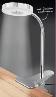 Müller Licht LED Klemmleuchte silber flexibel ausrichtbar