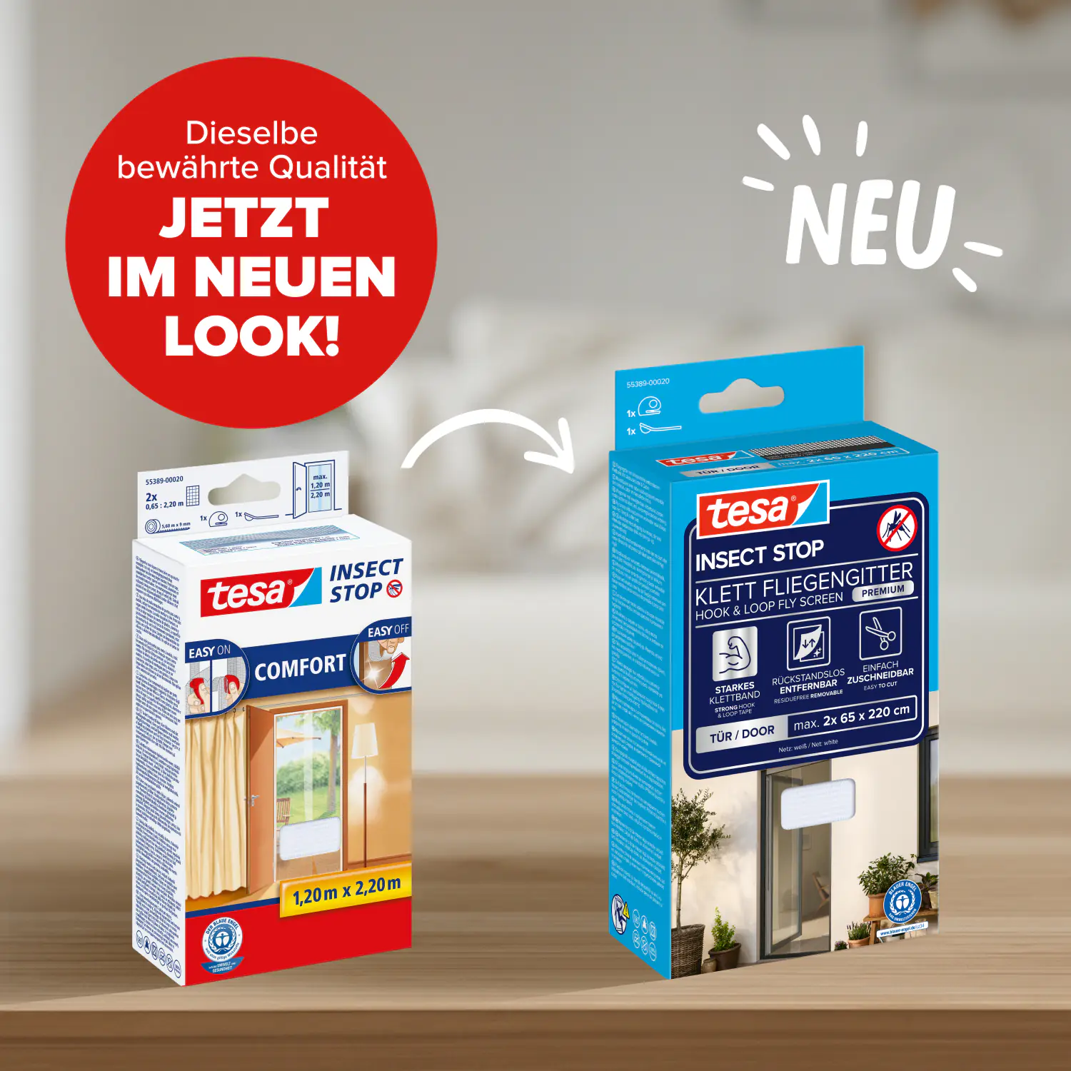 tesa Fliegenschutz-Tür COMFORT 120 x 220 cm - weiß