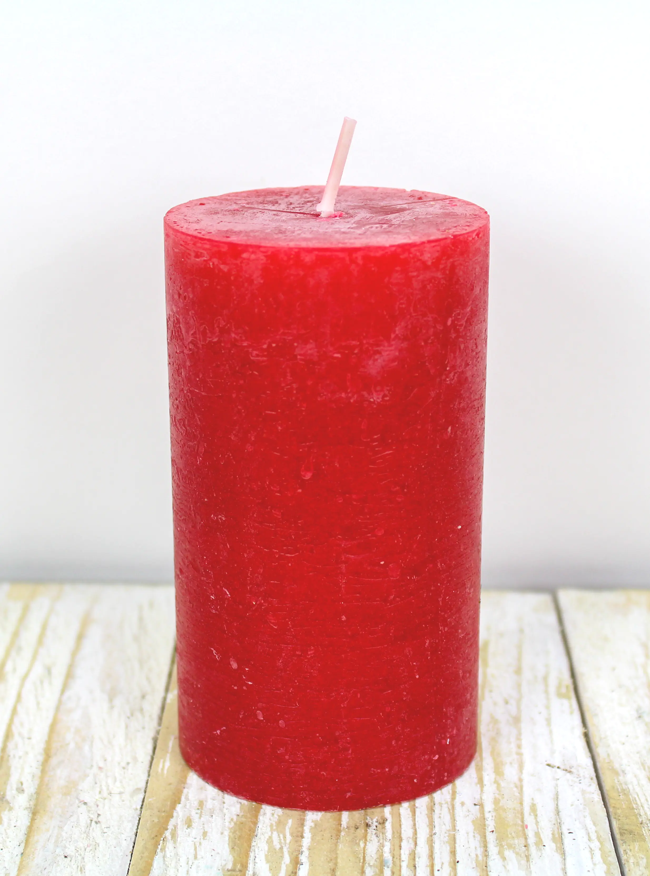 House of Rustic Kerze rot Ø 6,8 x 12 cm