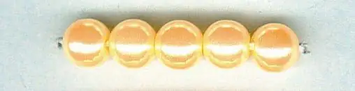 Glorex Wachs Perlen 6 mm 60 Stück, hellgelb