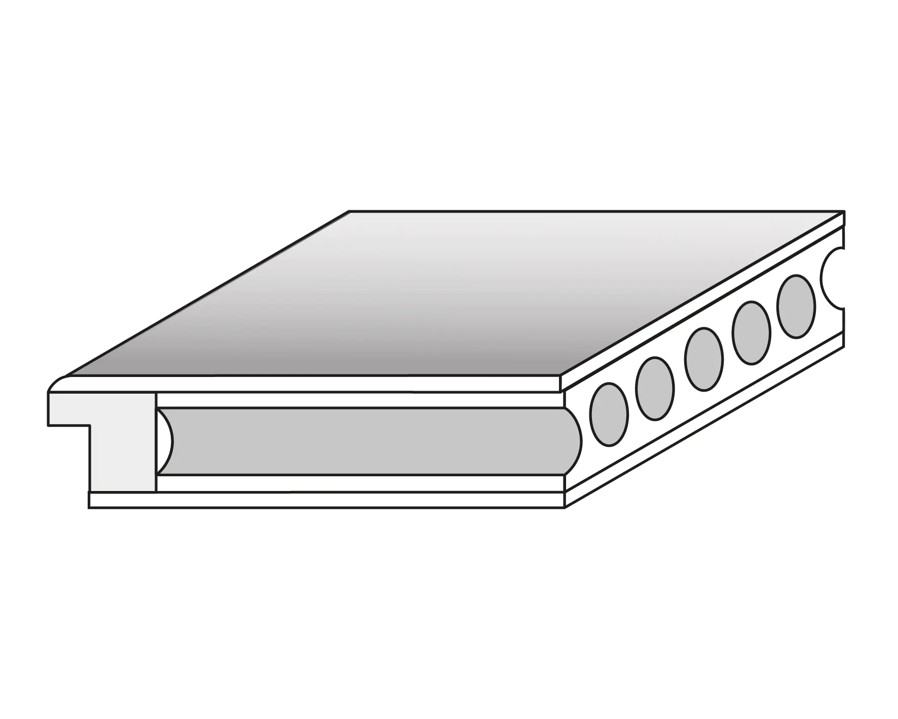 Borne Türblatt CPL design-weiß Röhrenspan