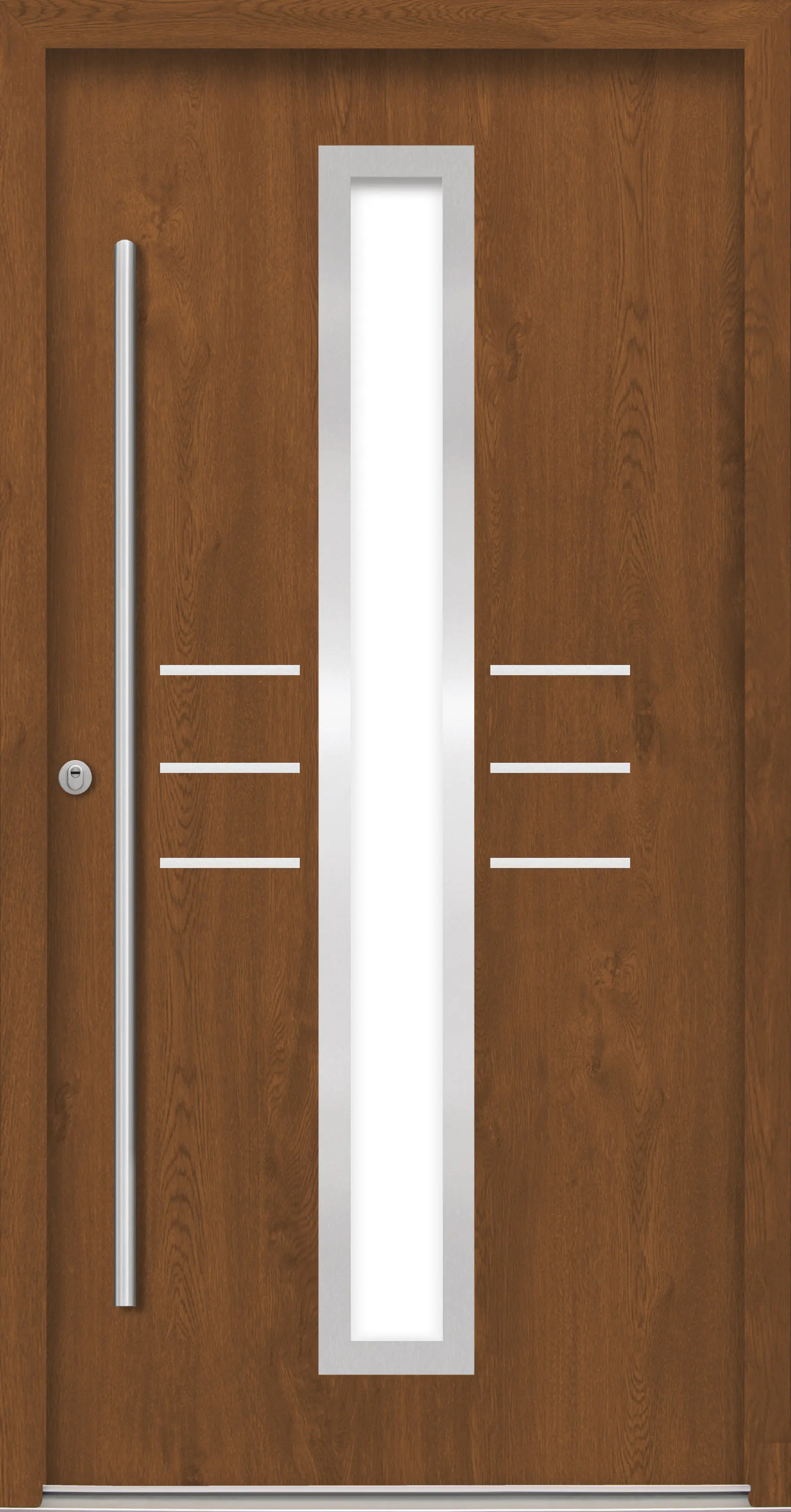 Splendoor Haustür Passivedoor Premium B07 RC2 Golden Oak DIN Links 110 x 210 cm