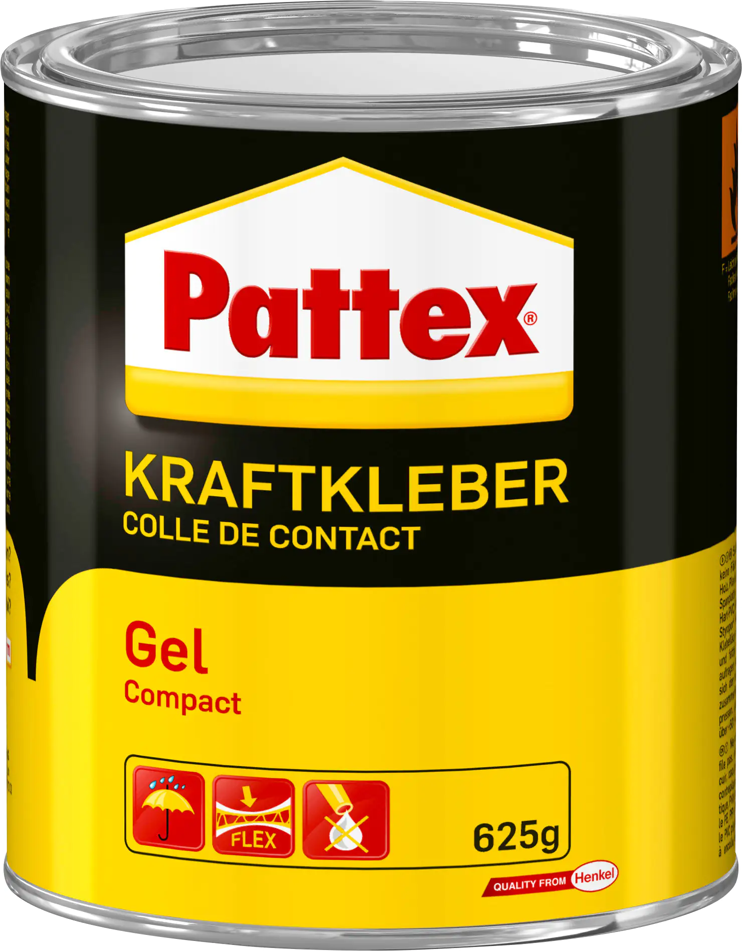 Pattex Kraftkleber Gel Compact 625 g Dose, gelblich