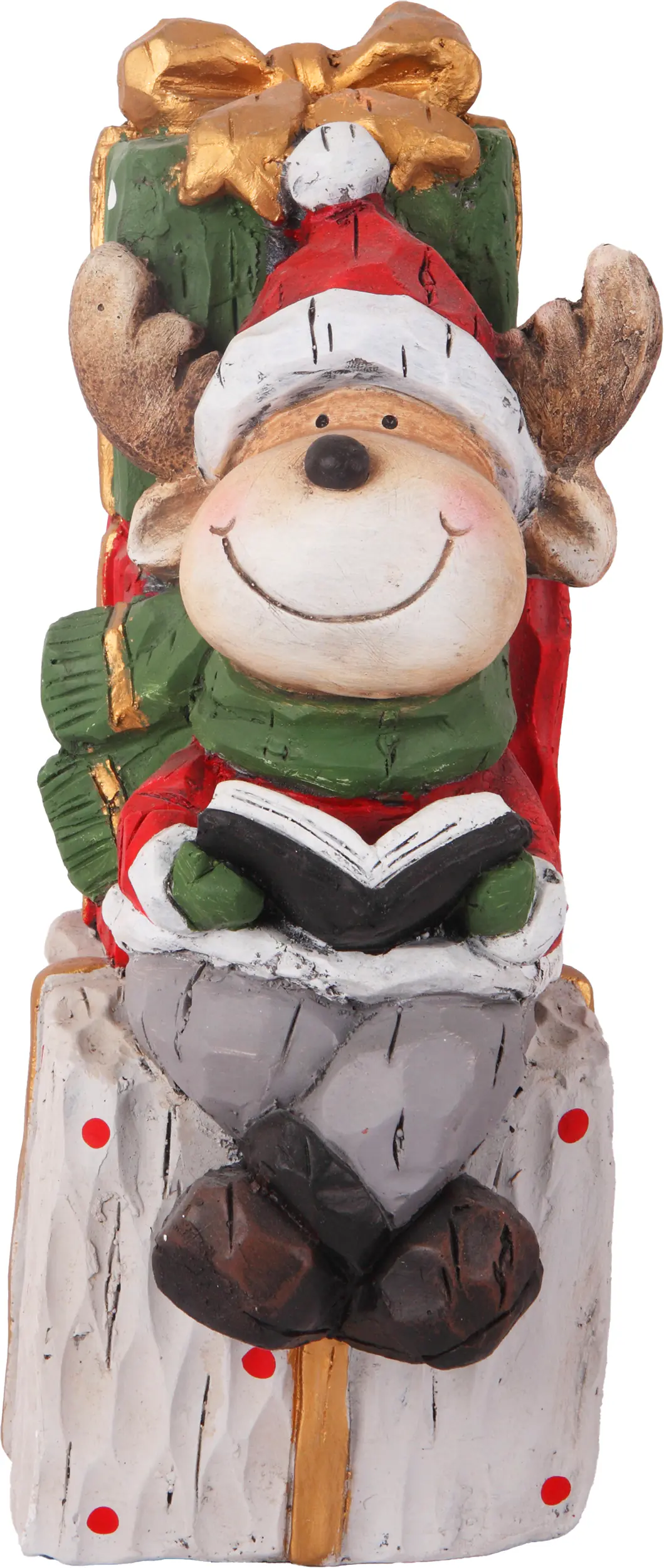 Dekofigur Rentier 34 cm bunt