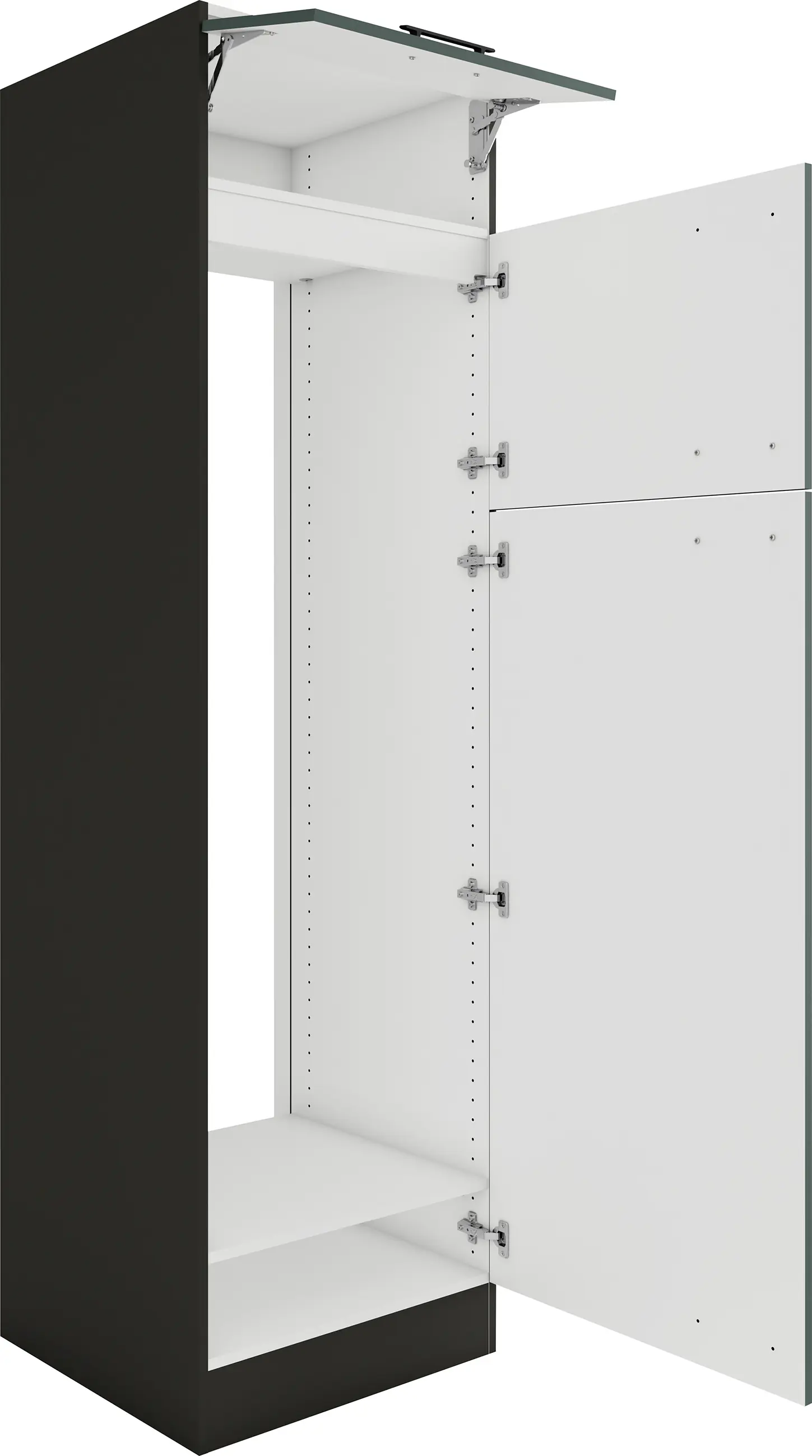 Optifit Hochschrank Verona 405 steingrün/anthrazit matt 60 cm
