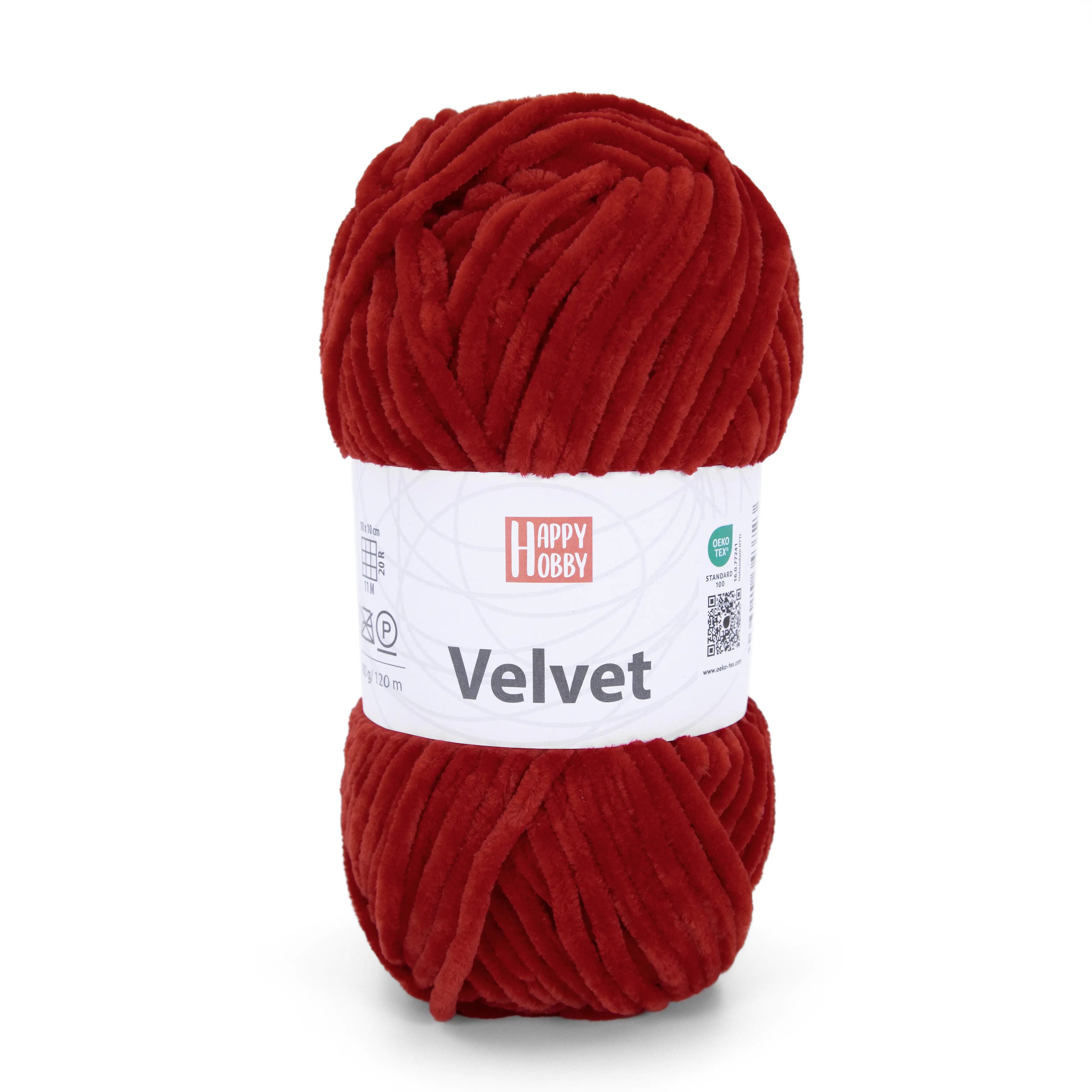 Happy Hobby Wolle Velvet 100 g weinrot