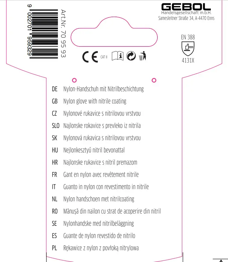 Gebol Handschuh Wet Grip  