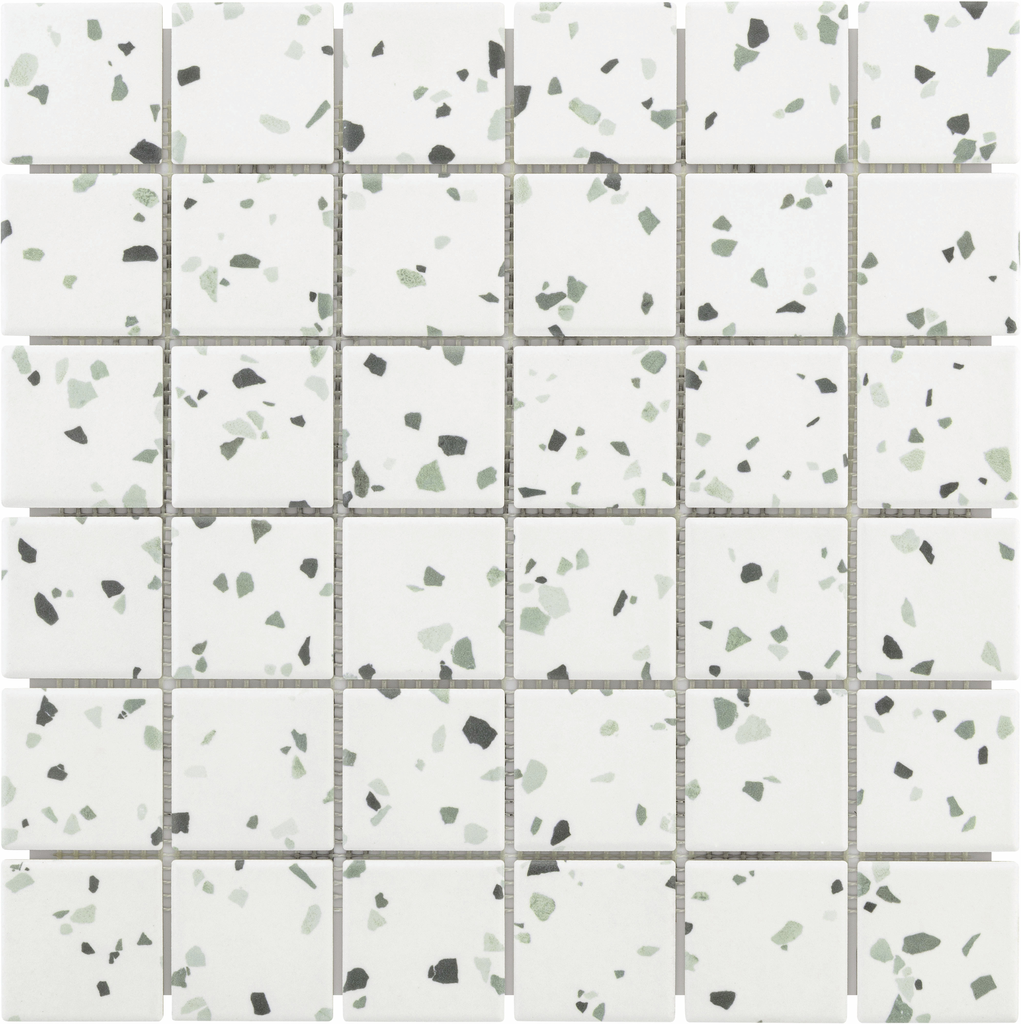 KNG Mosaikfliese rutschhemmend 29,7 x 29,7 cm terrazzo grün