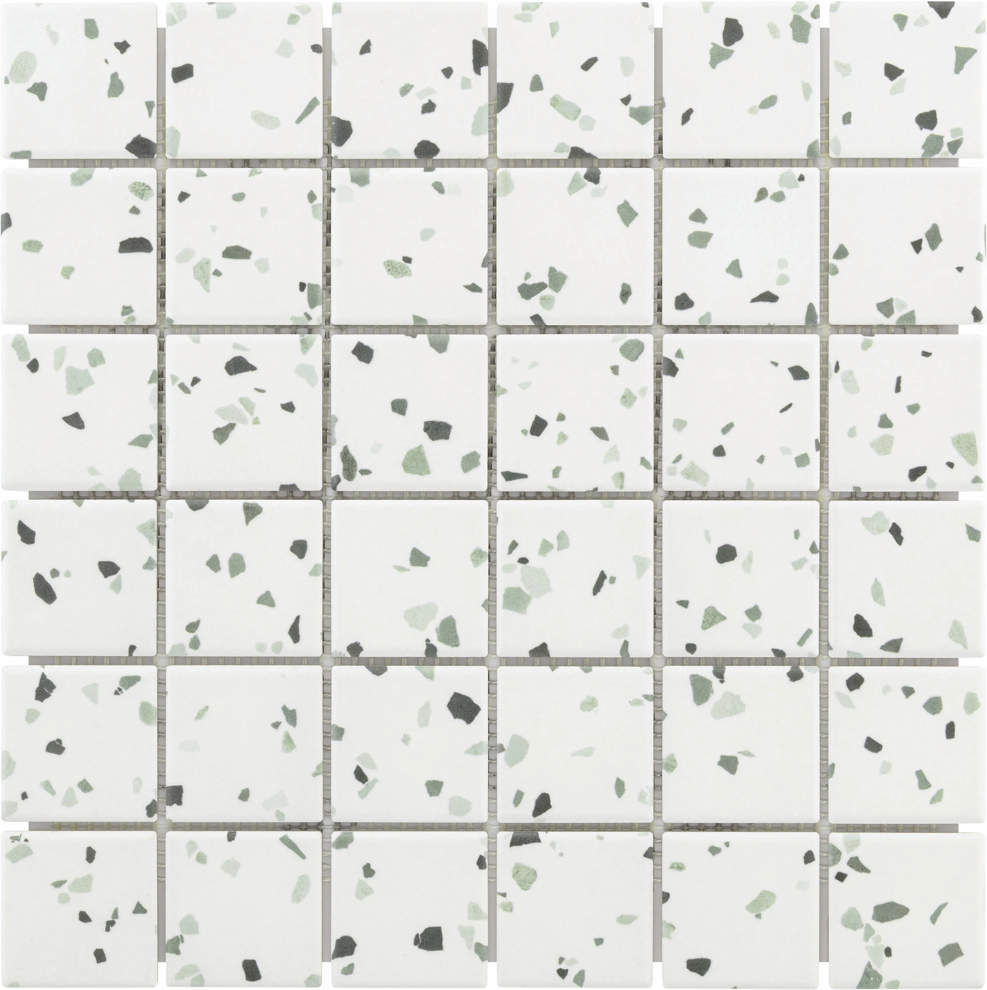 KNG Mosaikfliese rutschhemmend 29,7 x 29,7 cm terrazzo grün