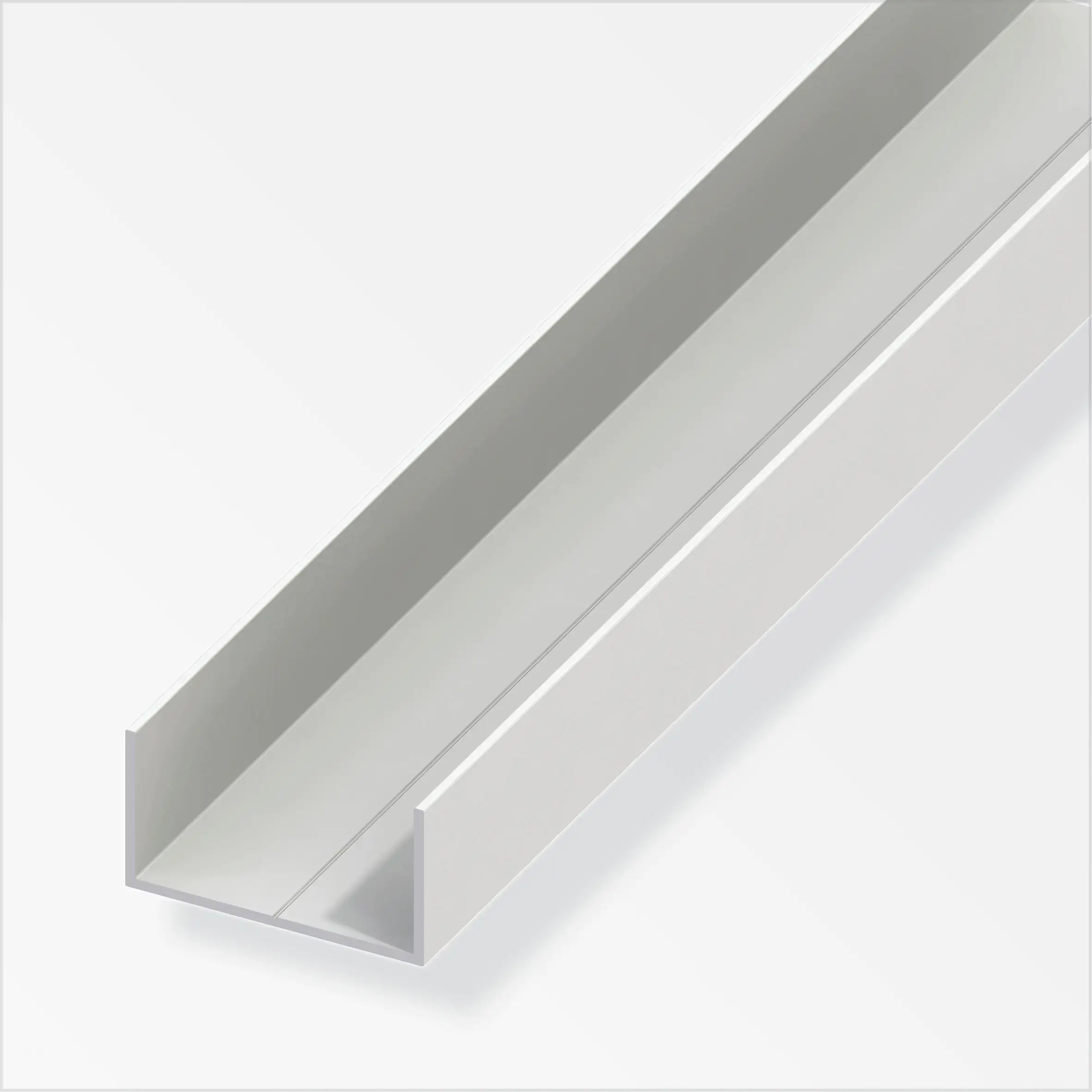 alfer Rechteck-U 1 m, 7.5 x 12.5 x 1 mm PVC (Kunststoff) glatt weiss kaufen | Globus Baumarkt