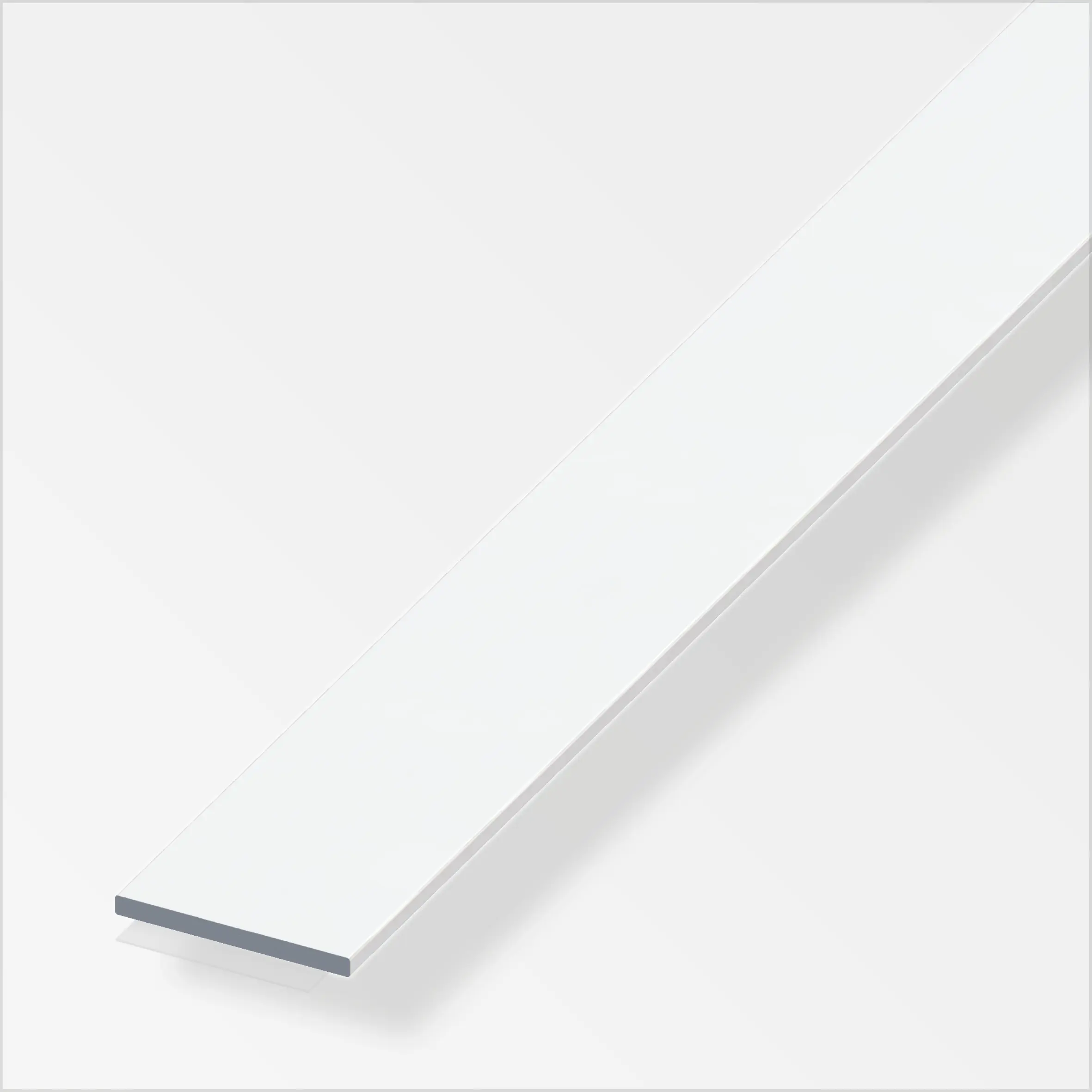 alfer Flachstange PVC 1 m x 30 × 3 mm weiß