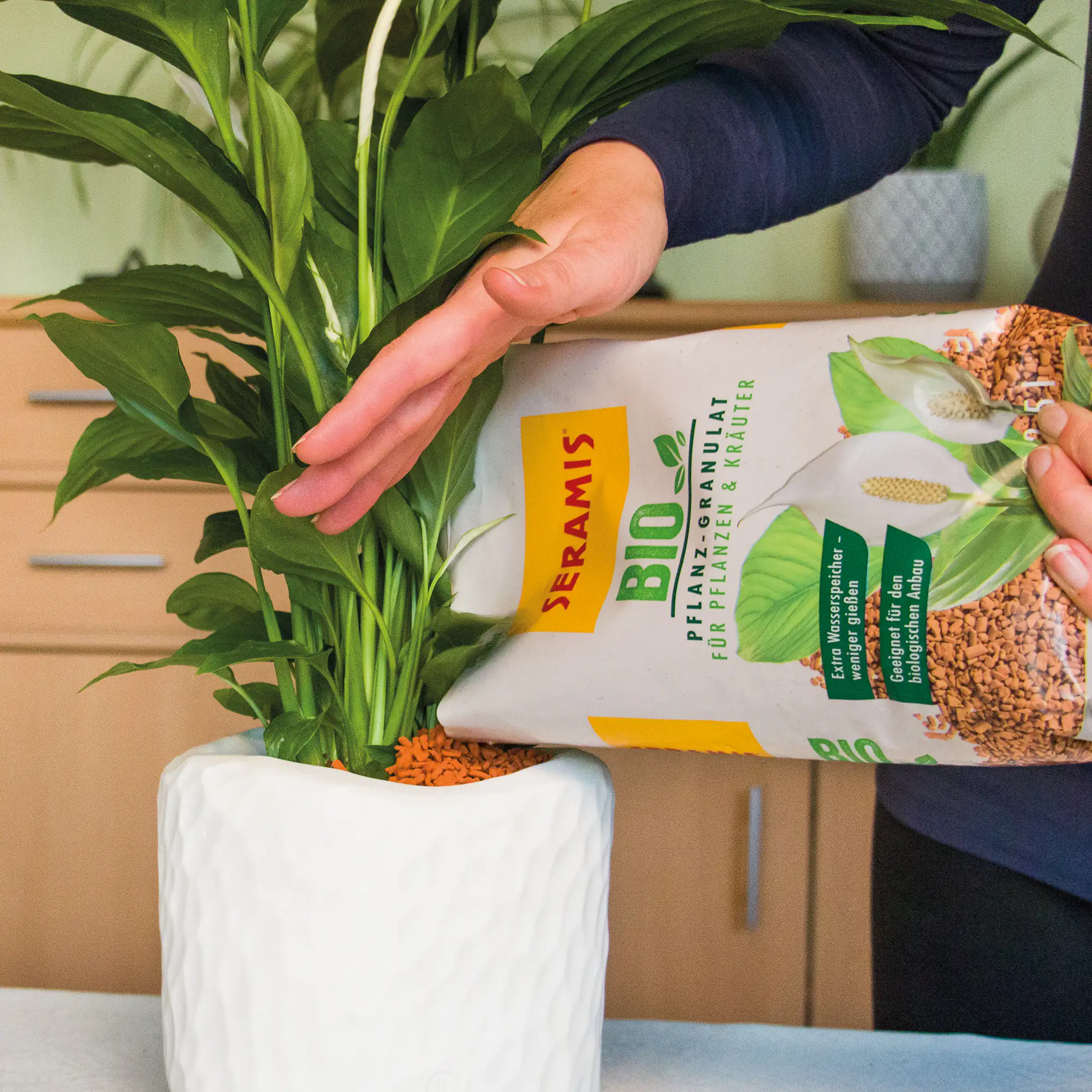 Seramis Bio-Pflanz-Granulat für Pflanzen & Kräuter 2,5 l