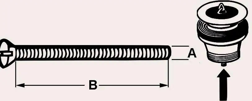 Cornat Ersatzschraube M6 x 70 mm für Ablaufventile