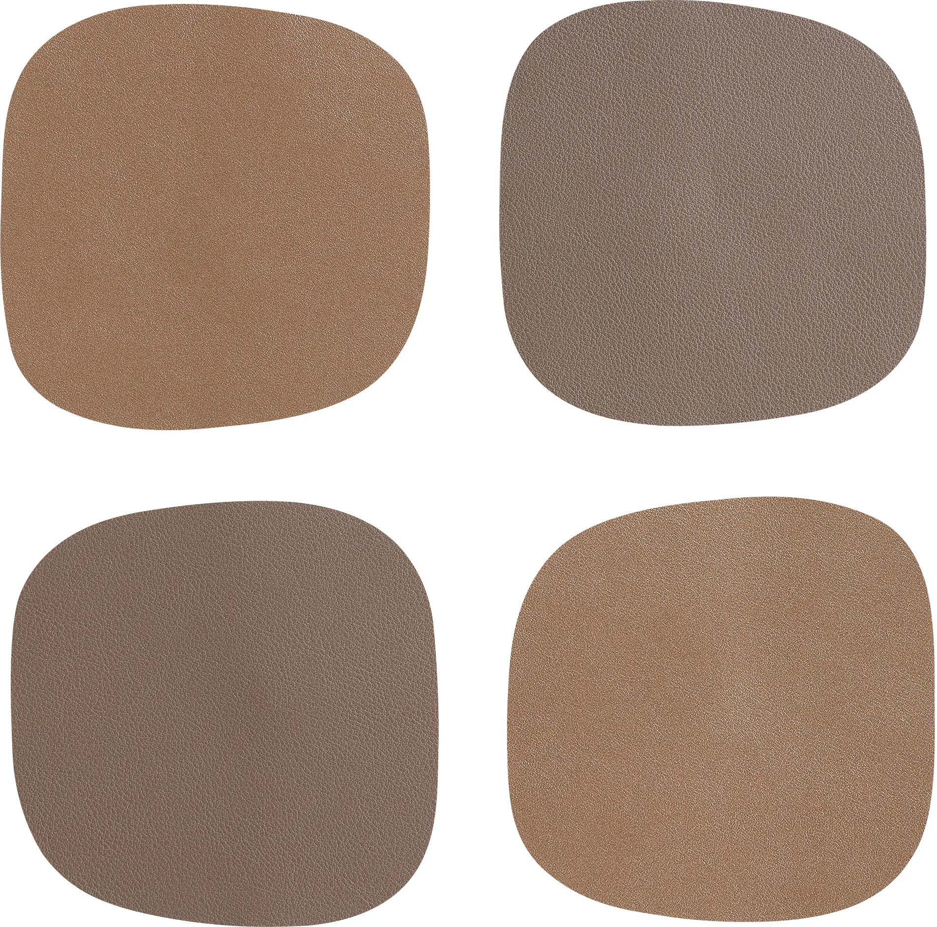 Vinanivao Untersetzer 10 x 10 cm bronze/braun 4er-Set