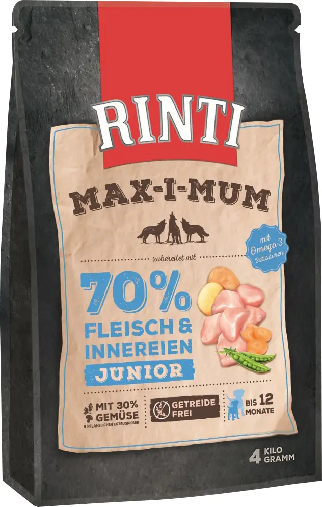 Rinti Max-i-Mum Hundetrockenfutter Junior 4 kg Huhn
