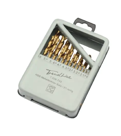 TrendLine Bohrer-Set für Metall 21-teilig Rundschaft