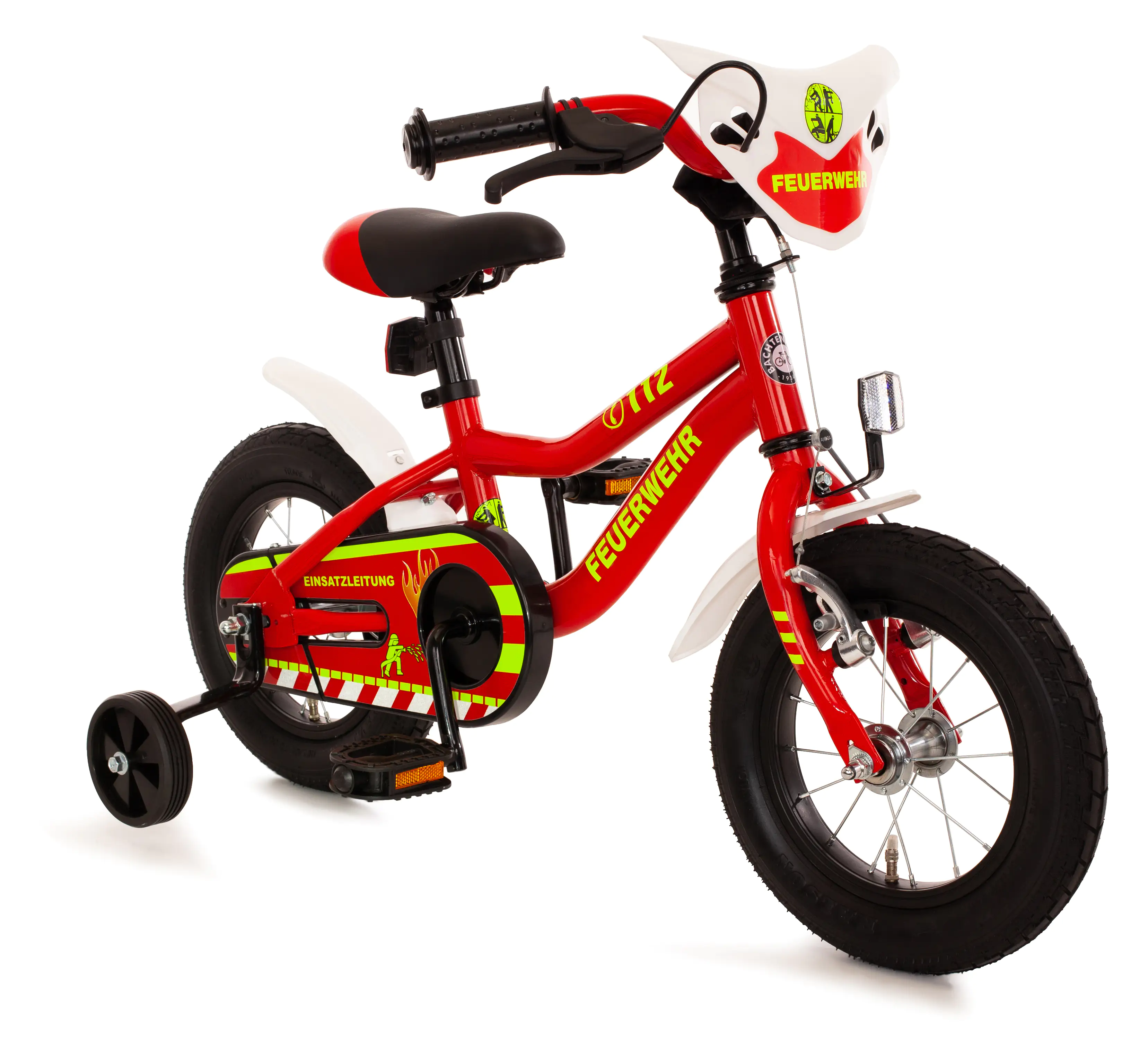 Bachtenkirch Kinderfahrrad Feuerwehr Kuma 12,5 Zoll rot weiß