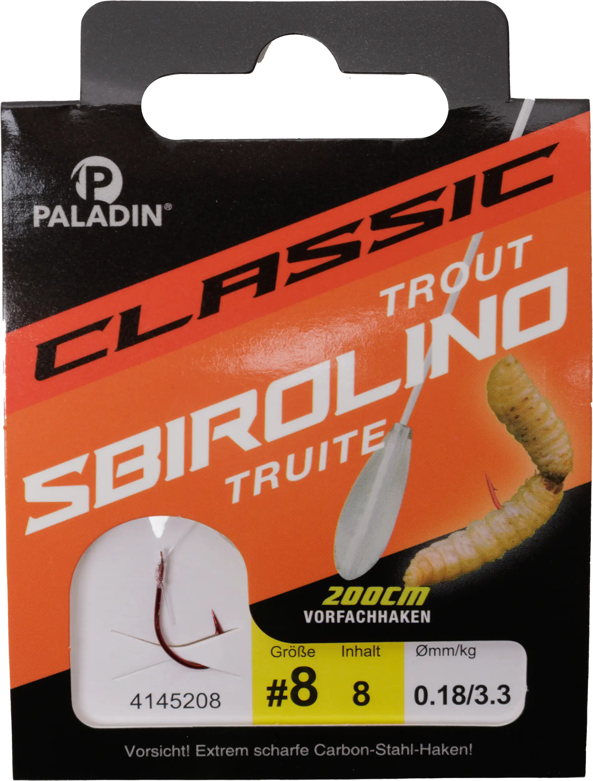 Paladin Forellenhaken gebunden Größe 8 200 cm 8 Stück blau Paladin Forellenhaken gebunden Größe 8 200 cm 8 Stück blau