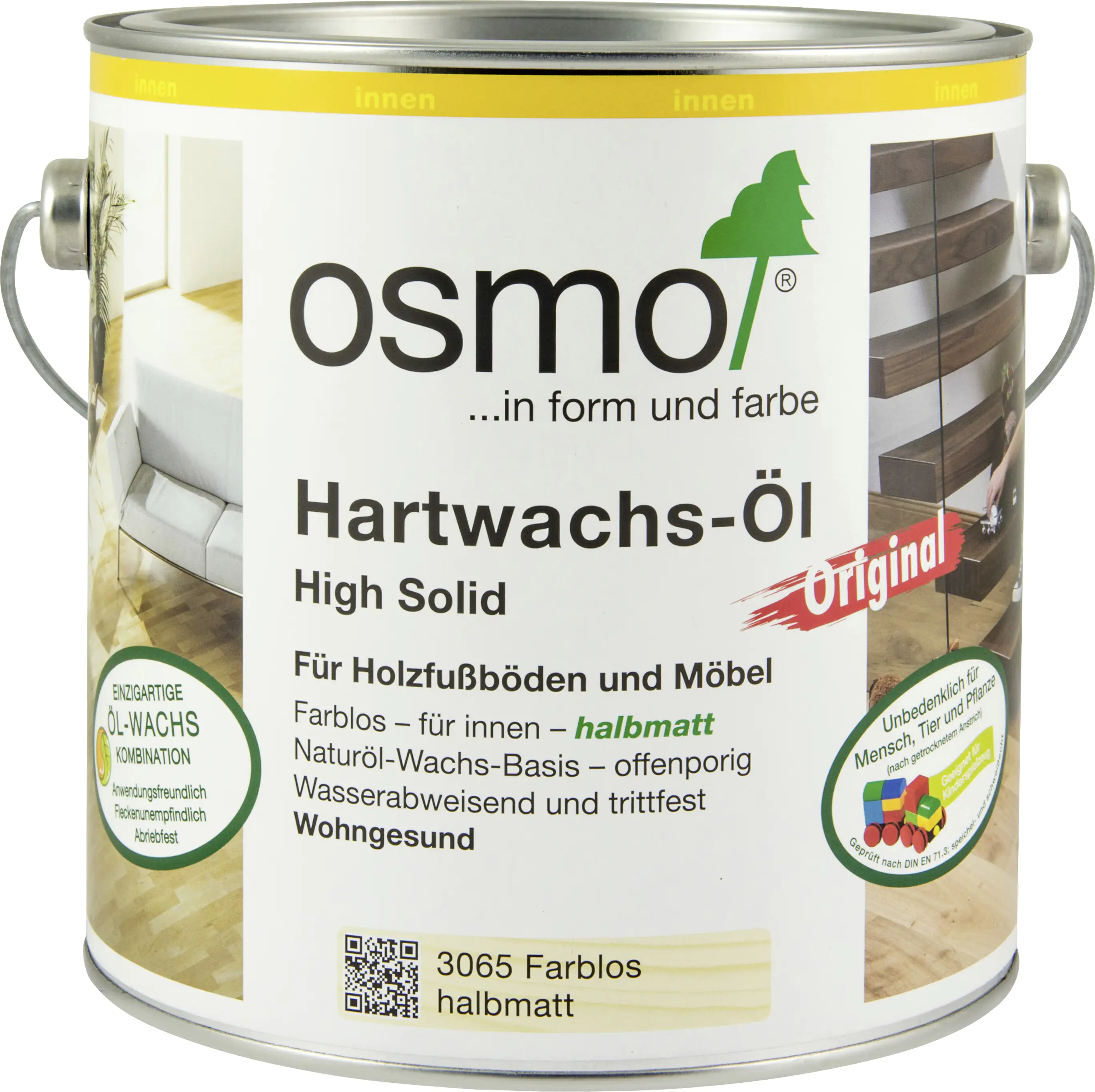 Osmo Hartwachs-Öl Original 2,5 L farbos halbmatt