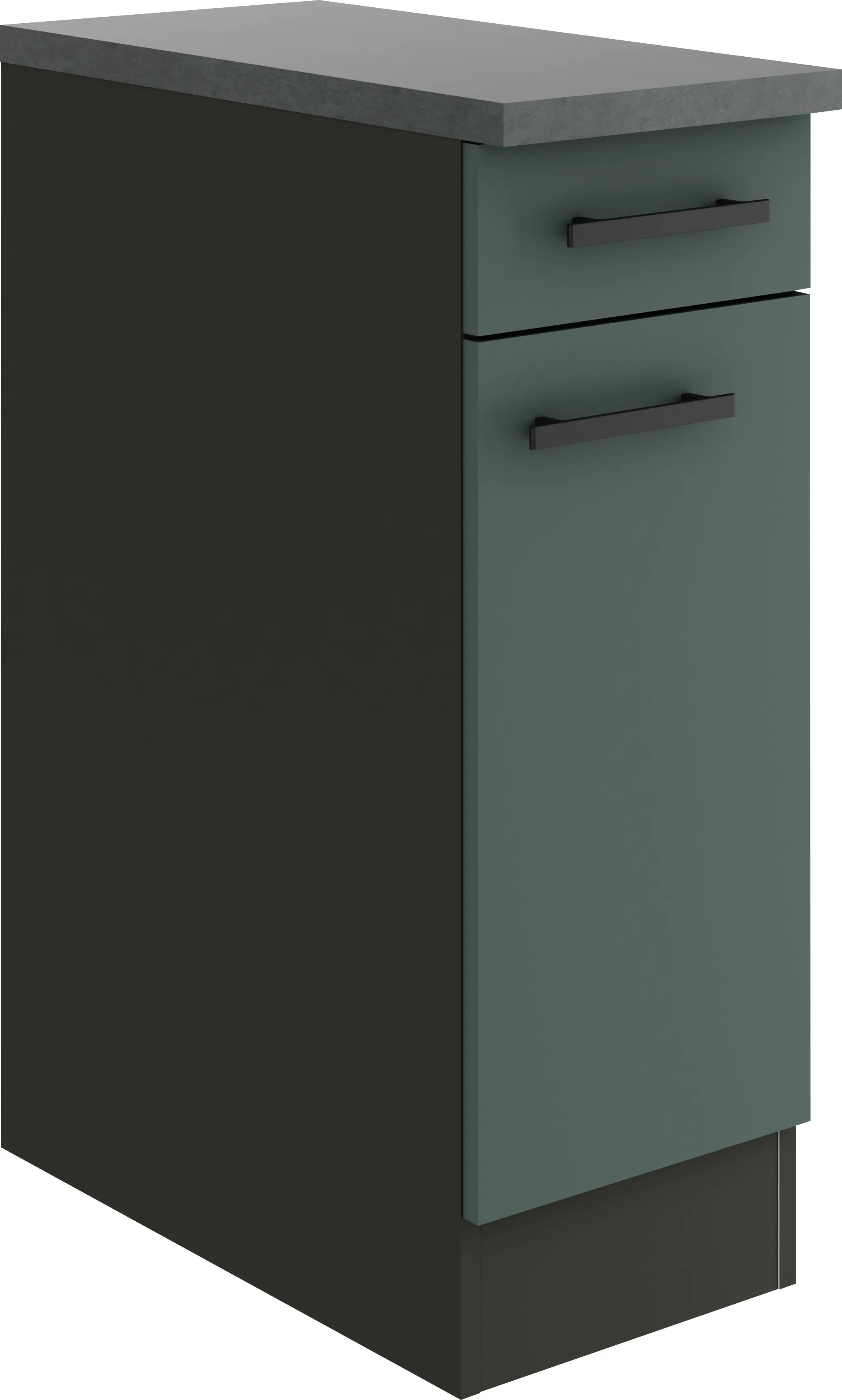 Optifit Unterschrank Verona 405 steingrün/anthrazit matt 30 cm