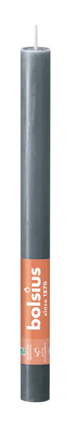 Bolsius Rustik Haushaltskerzen 270/23 mm Schieferblau Bolsius Rustik Haushaltskerzen 270/23 mm Schieferblau