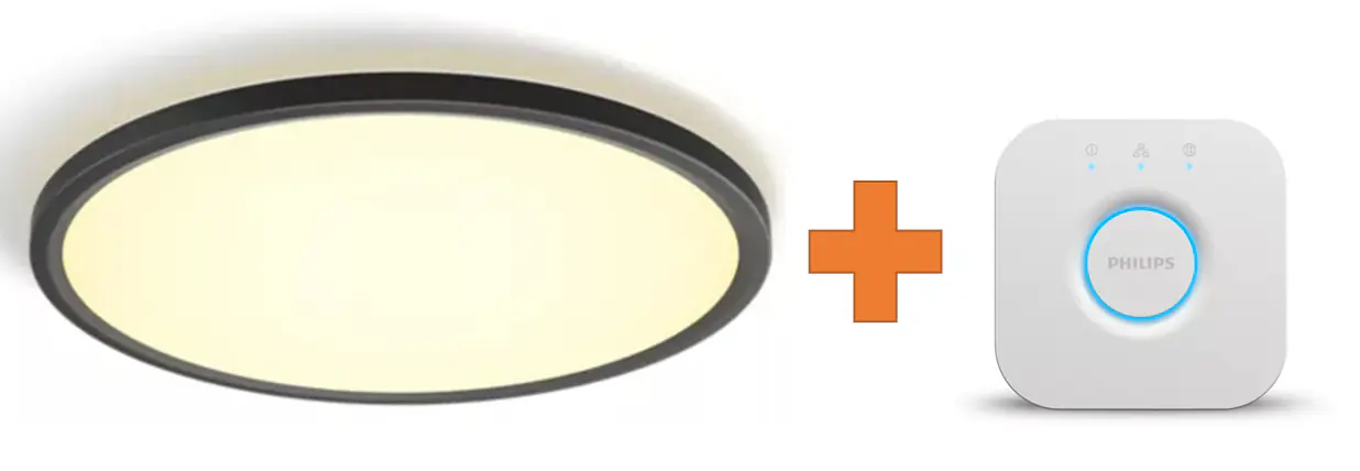 Philips Hue LED Deckenleuchte Tento + Bridge rund schwarz Ø 42,1 cm warmweiß-kaltweiß Philips Hue LED Deckenleuchte Tento + Bridge rund schwarz Ø 42,1 cm warmweiß-kaltweiß