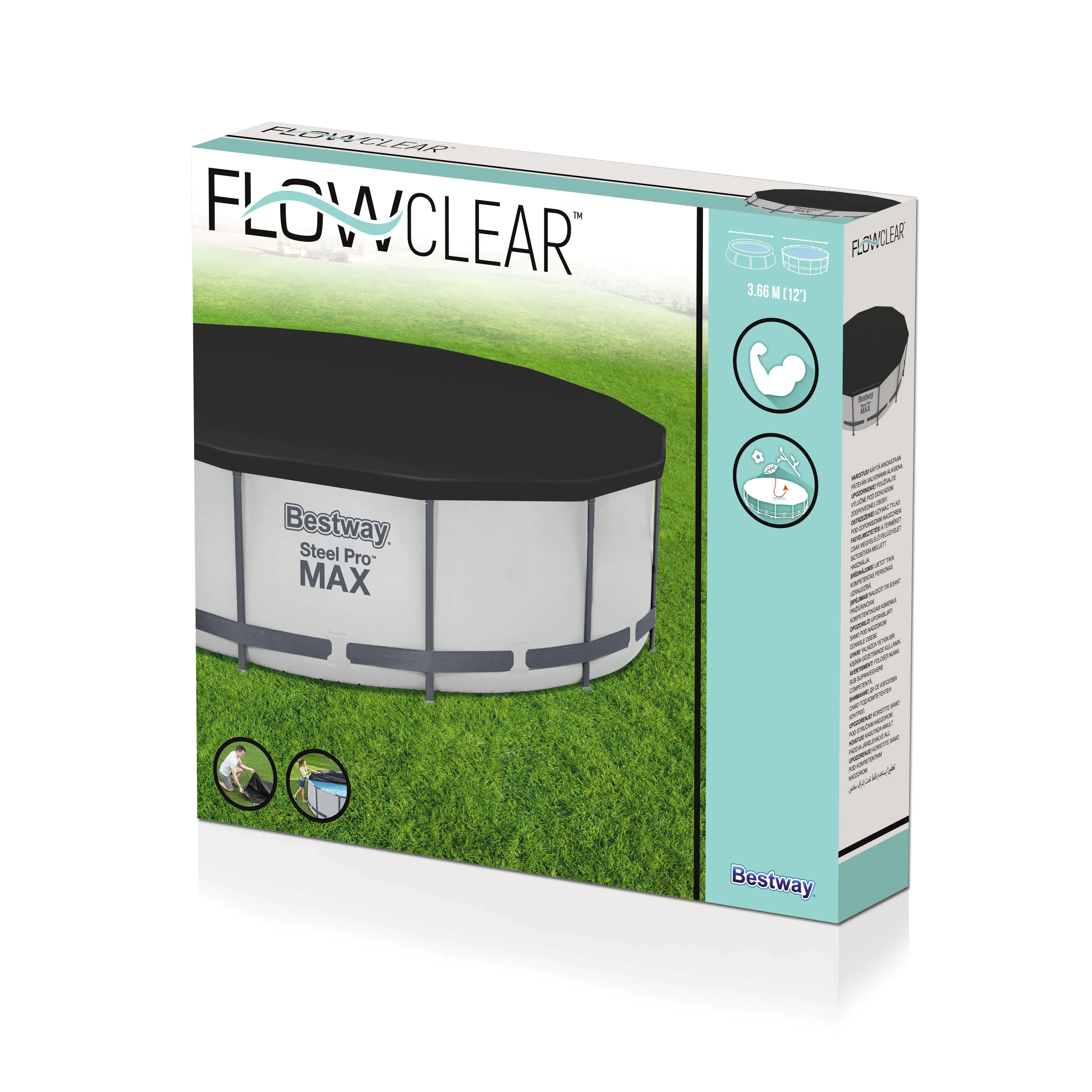6942138951646_3 Bestway Flowclear Abdeckplane PVC Ø 370 cm