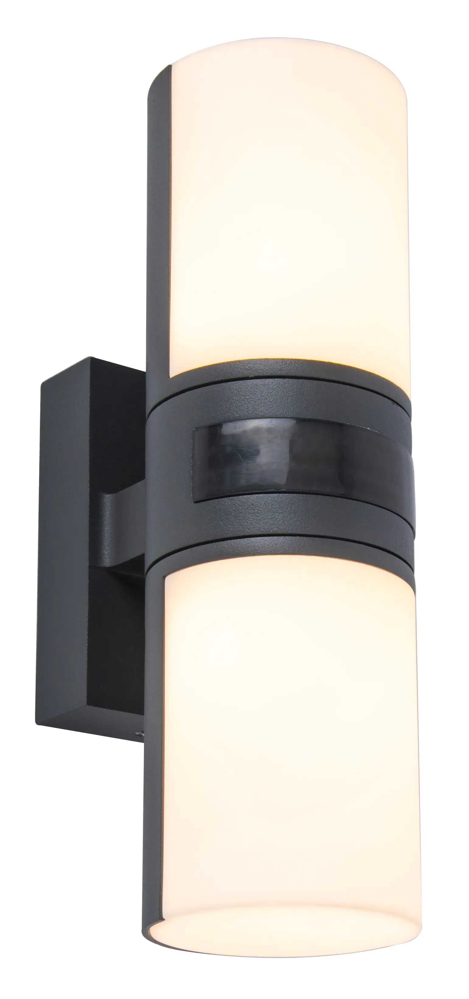 Lutec LED Außenwandleuchte Cyra anthrazit/weiß mit Senor Up- & Downlight Lutec LED Außenwandleuchte Cyra anthrazit/weiß mit Senor Up- & Downlight