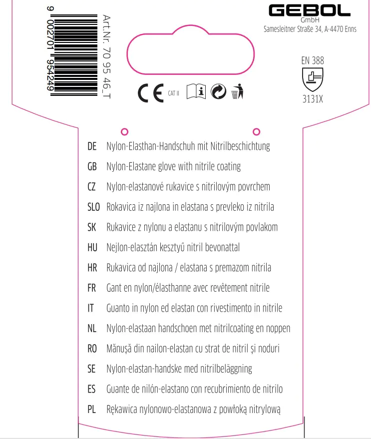 Gebol Handschuh Master Flex Cool & Touch  