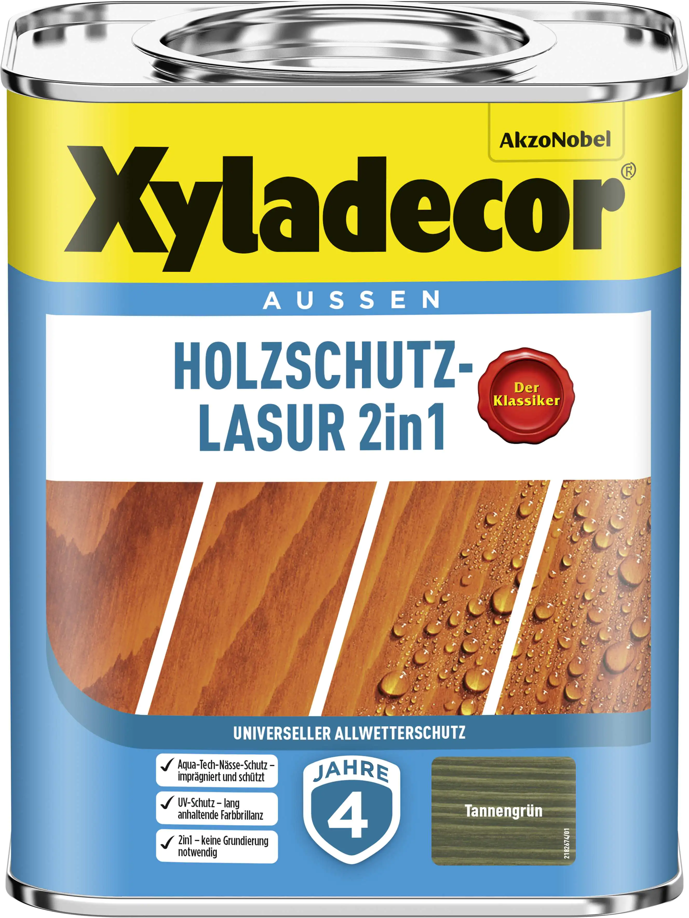Xyladecor Holzschutzlasur 750 ml tannengrün 2in1