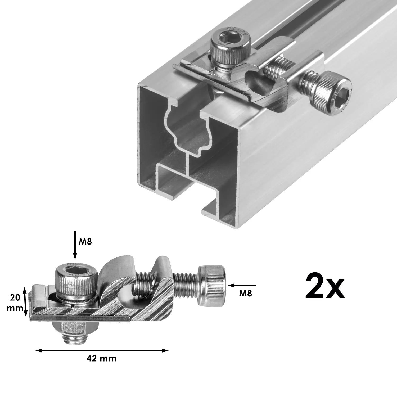 Vale Solarmodul-Halterungs-Set für Ziegeldächer (2 Panele) Vale Solarmodul-Halterungs-Set für Ziegeldächer (2 Panele)