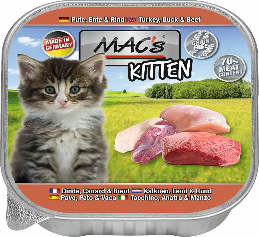4027245005092 Macs Cat Kitten Pute, Ente & Rind 100 g