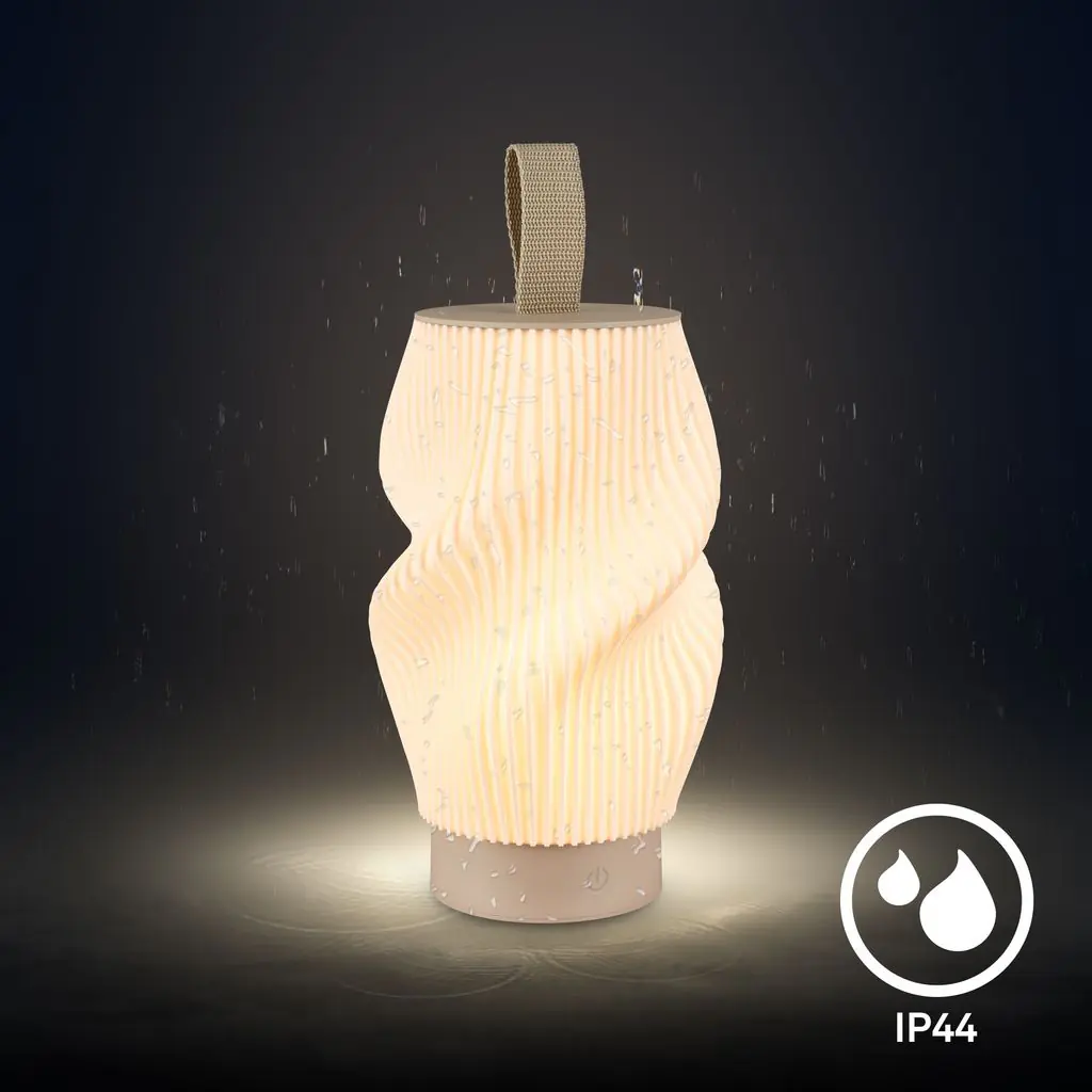 Briloner LED Akku-Tischleuchte Tubi beige 2W 150lm warmweiß dimmbar