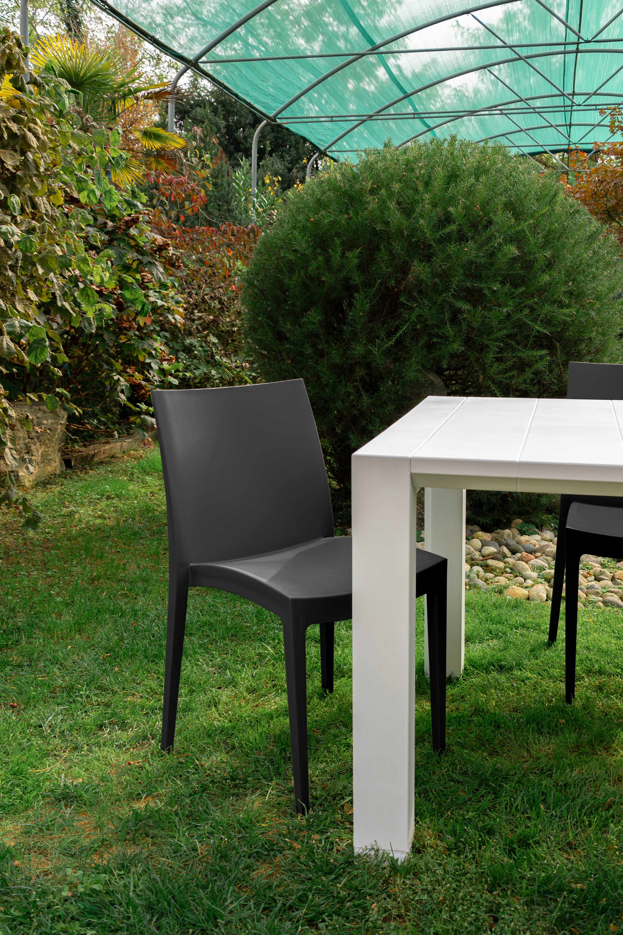 Grandsoleil Gartenstuhl Kunststoff Venice stapelbar anthrazit