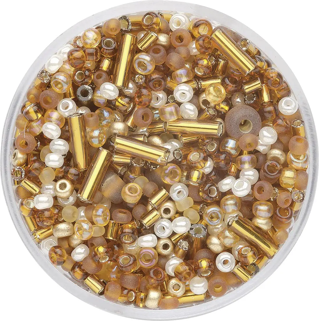 Glorex Rocailles Perlen Mix 17 g hellbraun