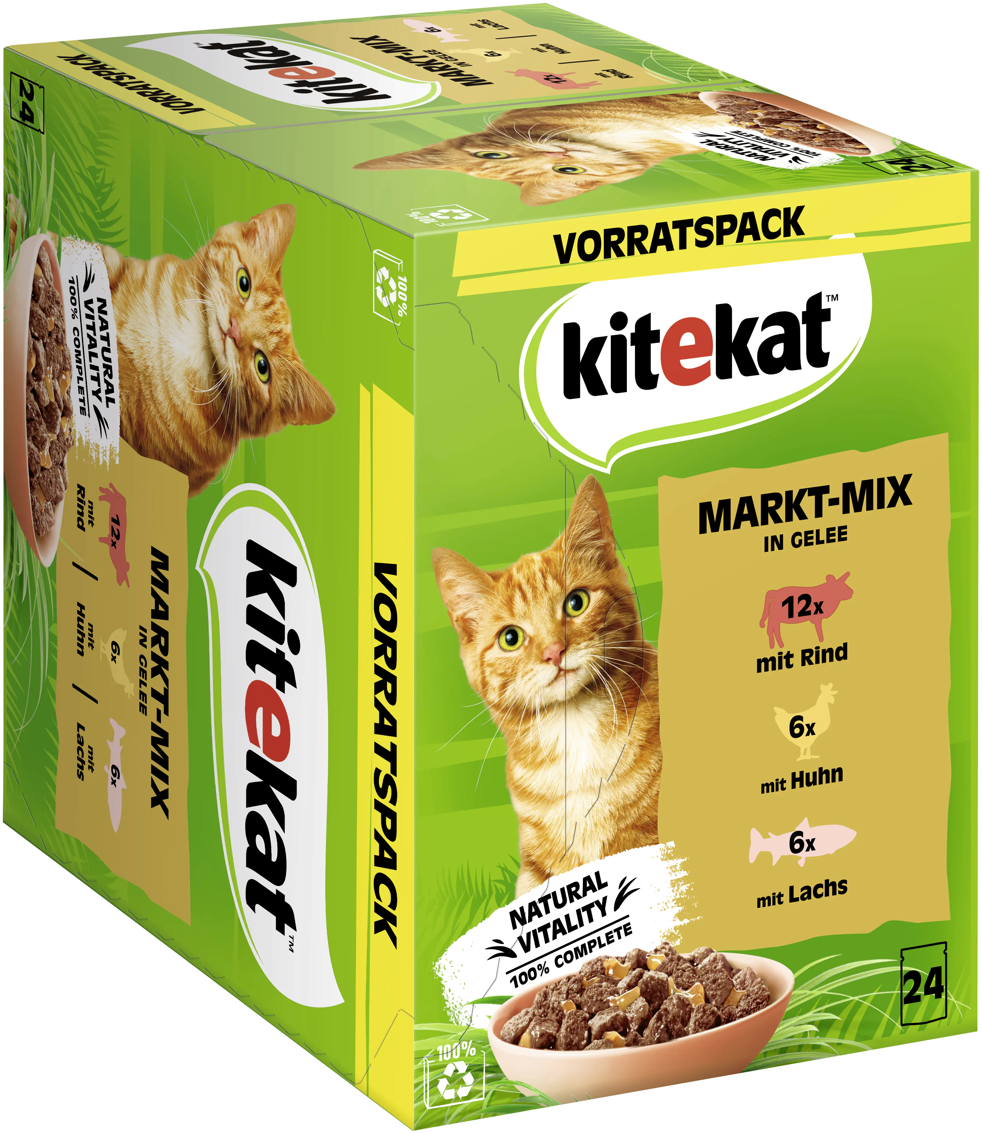 Kitekat Markt-Mix in Gelee Multipack Vorratspack 24x85 g Kitekat Markt-Mix in Gelee Multipack Vorratspack 24x85 g