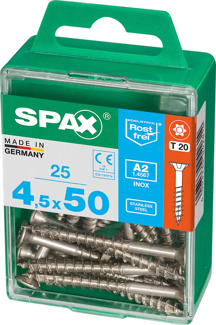 Spax Universalschrauben 4.5 x 50 mm TX 20 - 25 Stk.