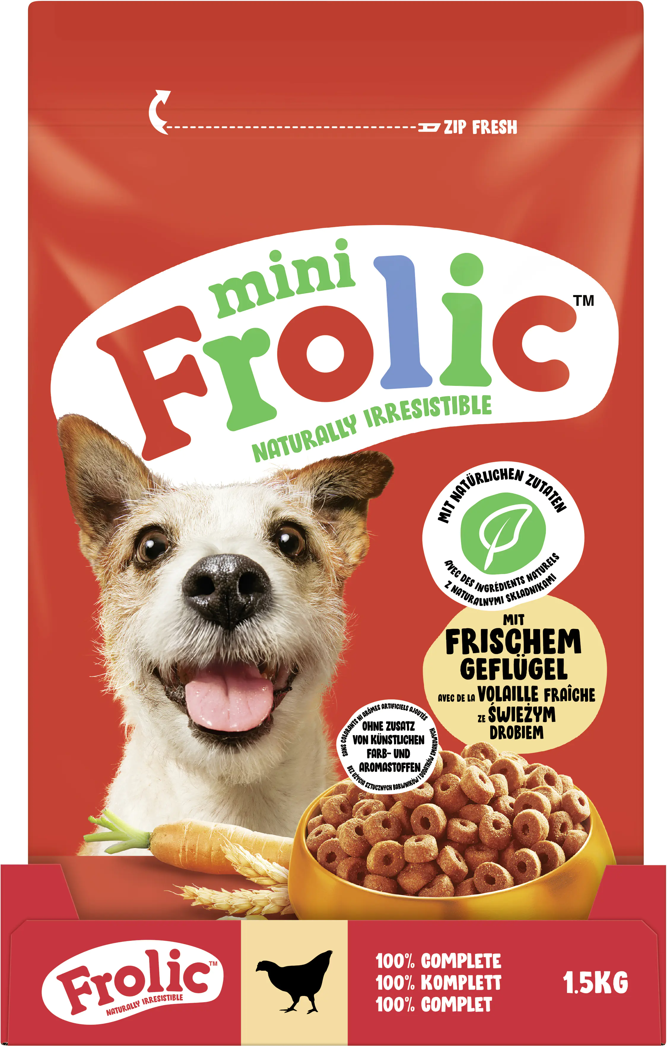 Frolic Trockenfutter Mini Geflügel 1,5 kg Frolic Trockenfutter Mini Geflügel 1,5 kg
