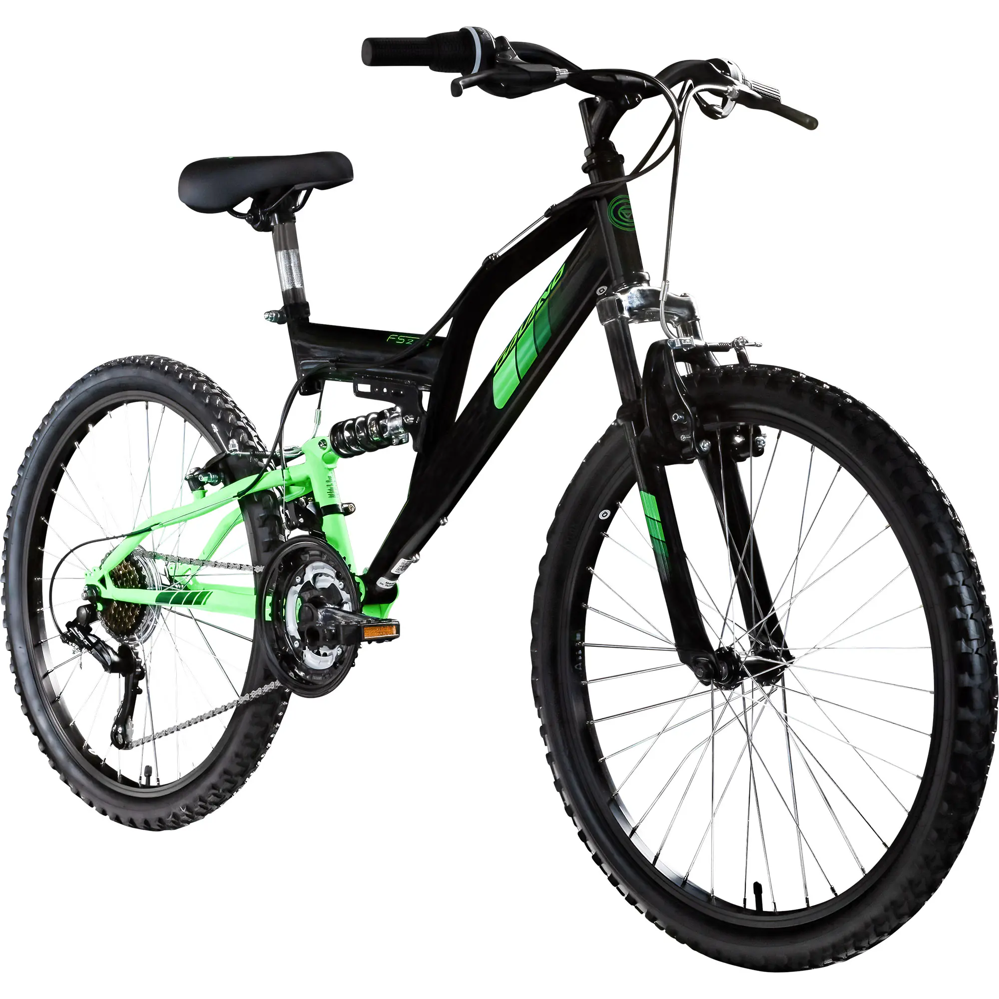 Galano Mountainbike FS240 24 Zoll 18-Gang schwarz/grün