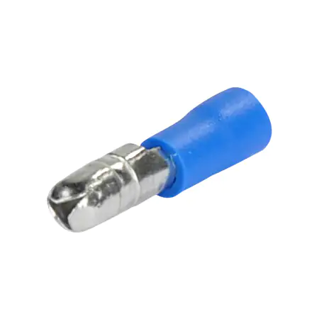 Isolierte Rundstecker 1,5 - 2,5 mm² blau, Ø 5 mm, Inhalt 25 Stück