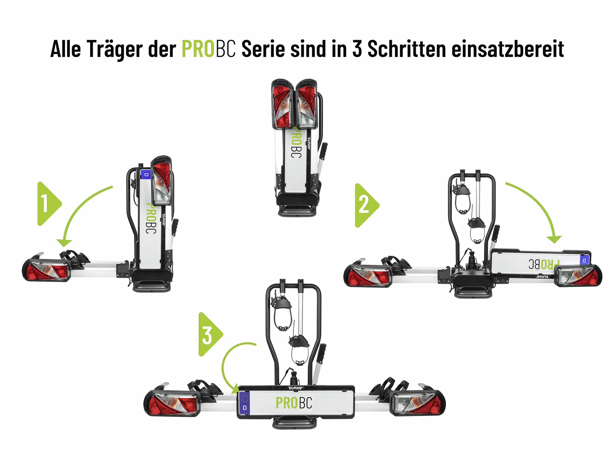EUFAB Fahrradträger ProBC2 für 2 Fahrräder komplett vormontiert EUFAB Fahrradträger ProBC2 für 2 Fahrräder komplett vormontiert