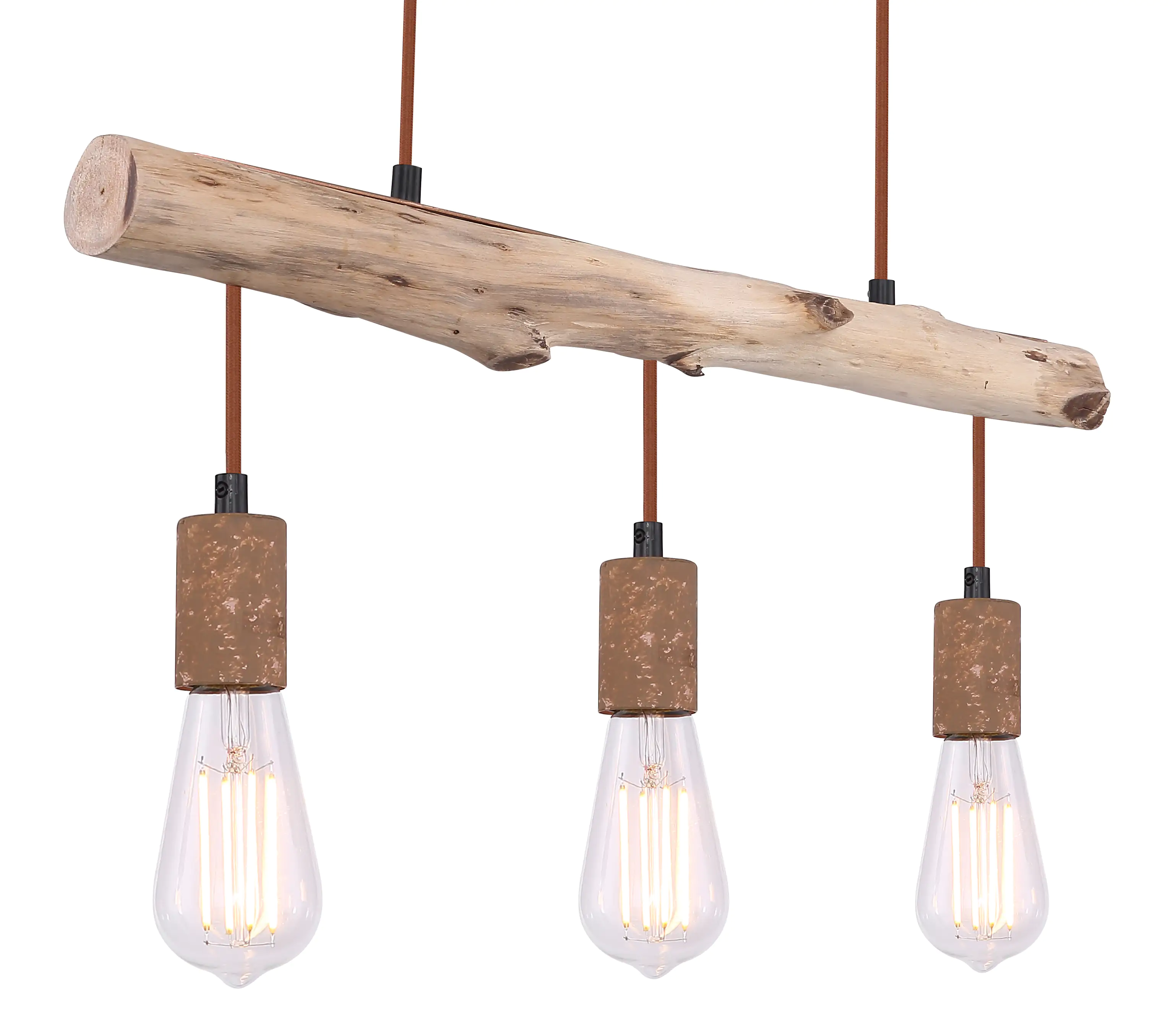 9007371392636_6 Globo 3er Hängeleuchte Jakob rost-holz 60 x 8,5 cm E27, max. 40 W